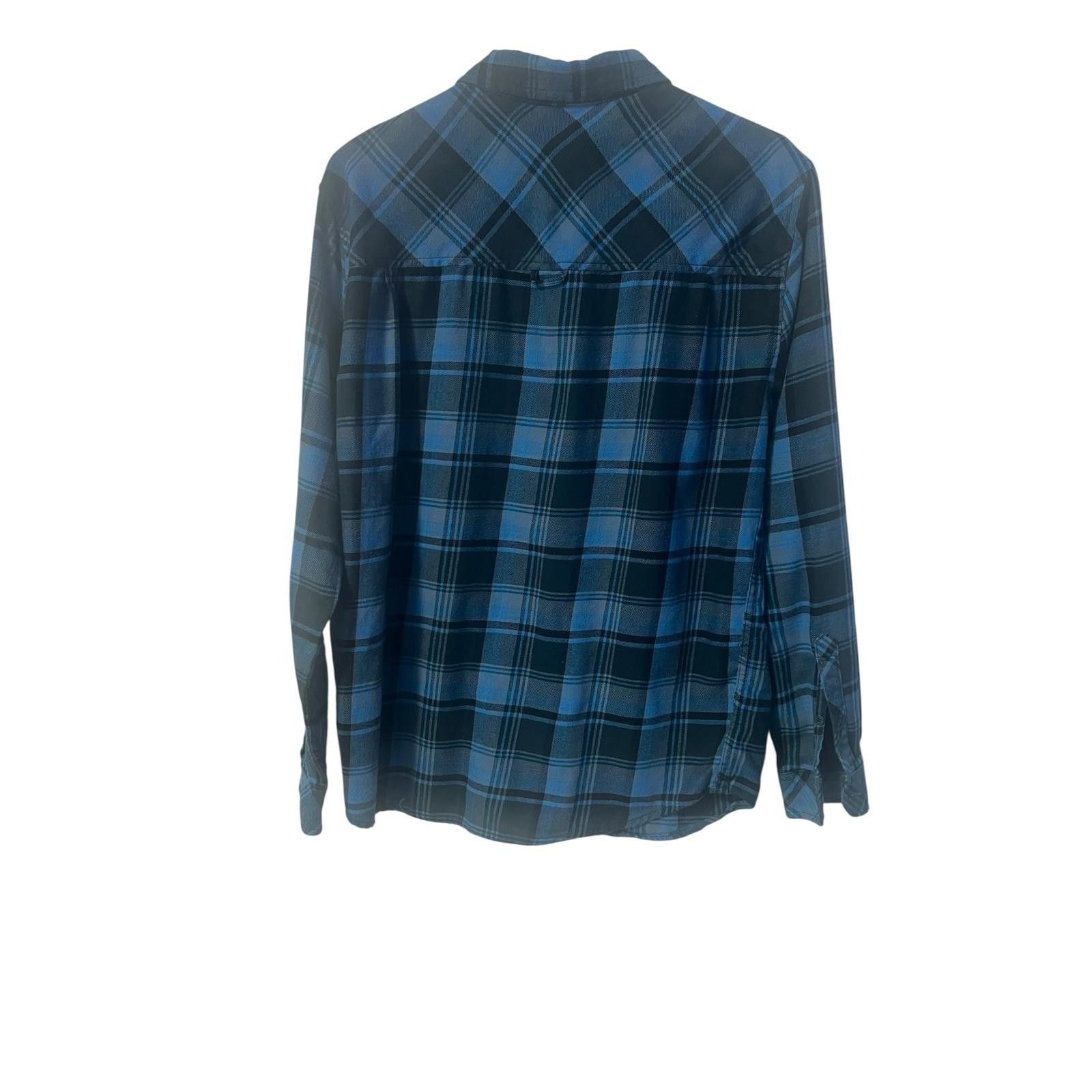 Hurley Hurley Flannel Shirt Long Sleeve Plaid Blue Black Mens Small Size US S / EU 44-46 / 1 - 2 Thumbnail