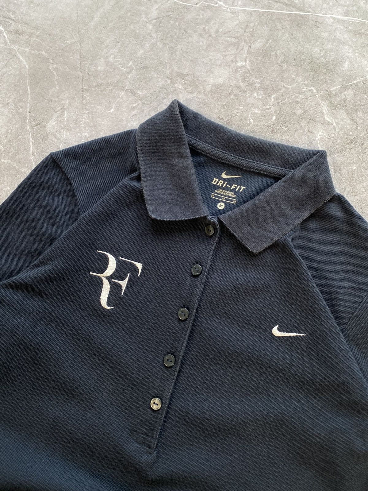 Nike × Vintage Rare Nike RF Roger Federer Tennis Court Short Sleeve Polo Size M / US 6-8 / IT 42-44 - 3 Thumbnail