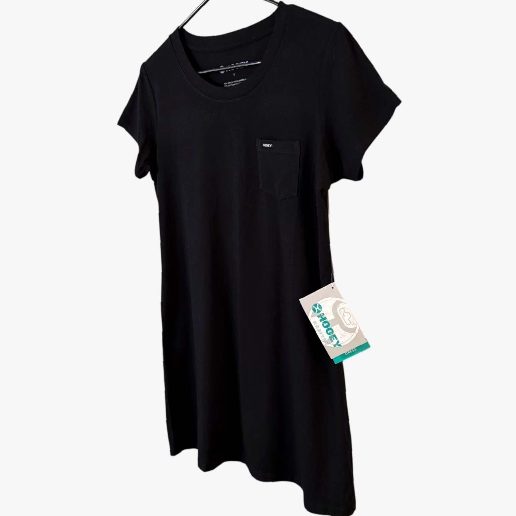 Vintage VINTAGE Hooey Sayulita Bamboo T-Shirt Dress Black Women's Size Small Casual Beach Size S / US 4 / IT 40 - 2 Thumbnail