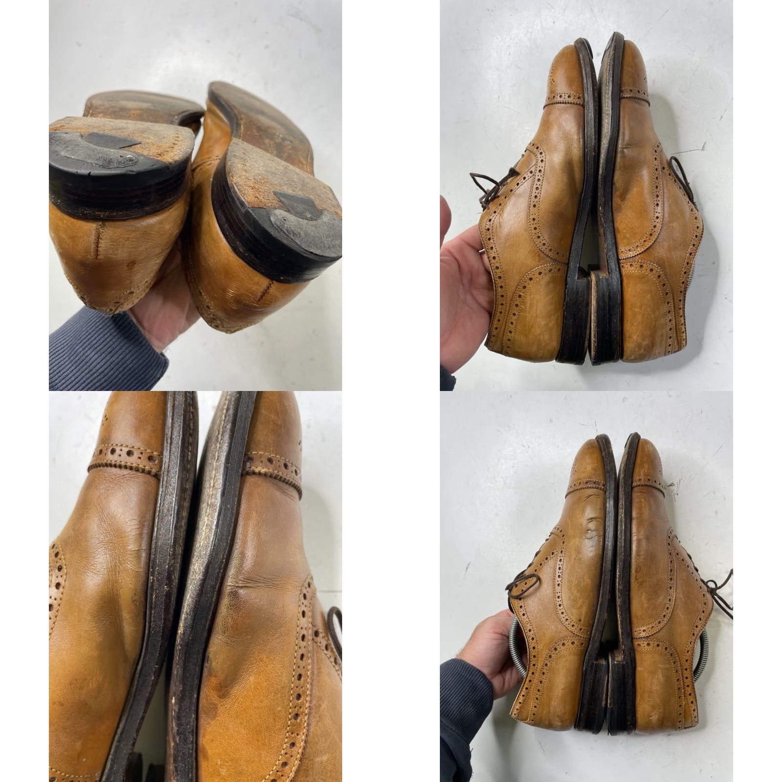 Alden Alden Dress Shoes Oxford Cap Toe Medallion Brown 11.5 B/D Men Shoes Leather Brown Cap Toe Medallion Oxford Dress Shoes 11.5 B/D Mens Size ONE SIZE - 9 Thumbnail