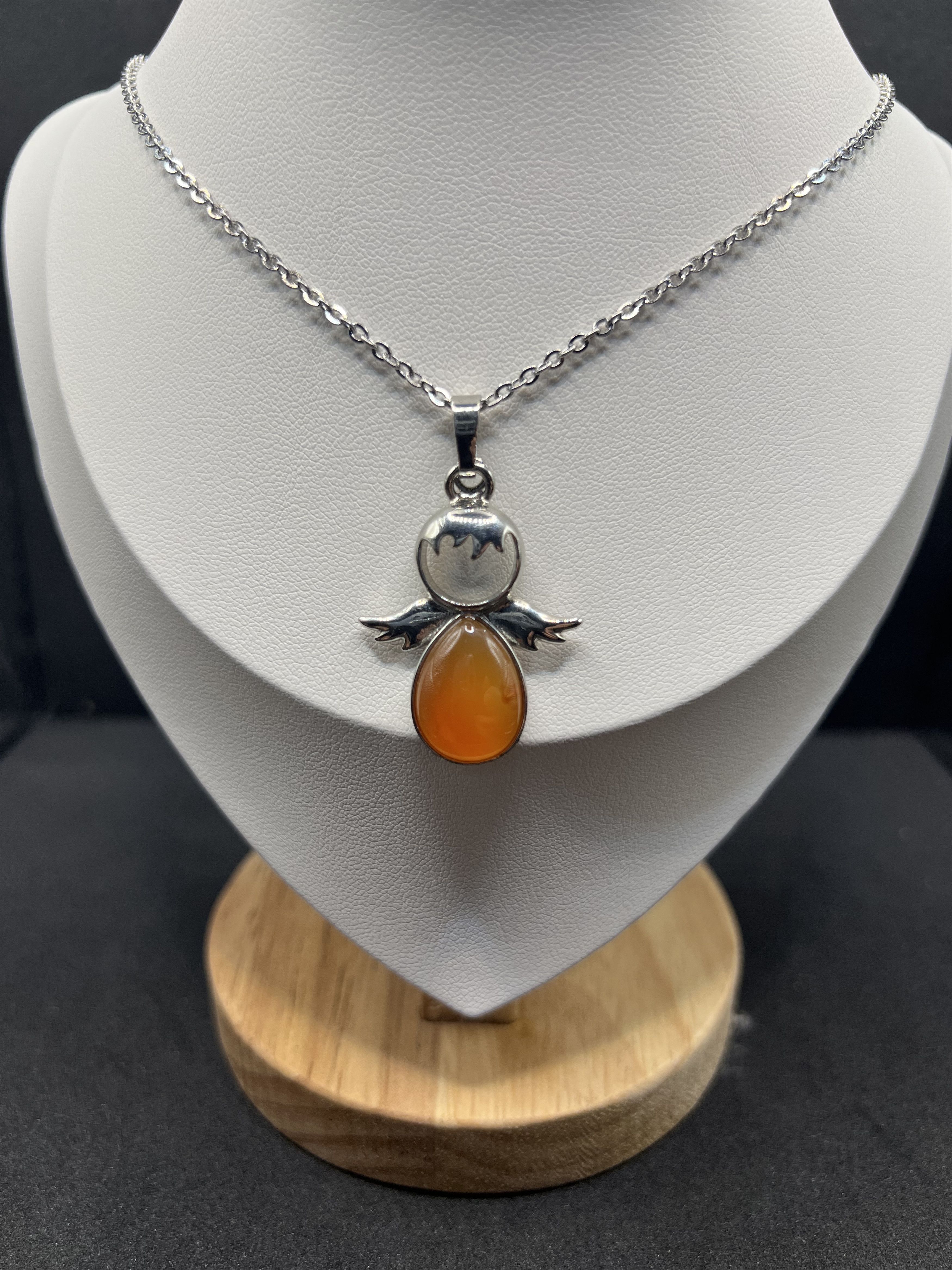 Handmade Angel Stainless Steel Chain Necklace Size ONE SIZE - 3 Thumbnail