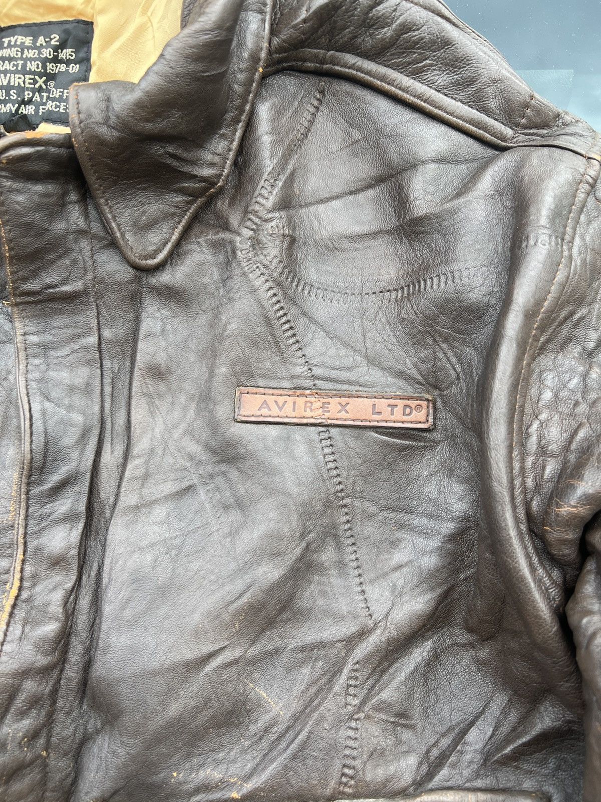 Avirex 80s Type A-2 pin-up Leather Jacket Size US S / EU 44-46 / 1 - 14 Thumbnail