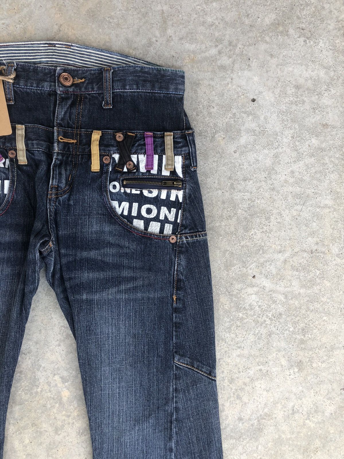 Hysteric Glamour Japanese Sirmione Double Waist Distressed Jeans Size US 29 - 5 Thumbnail