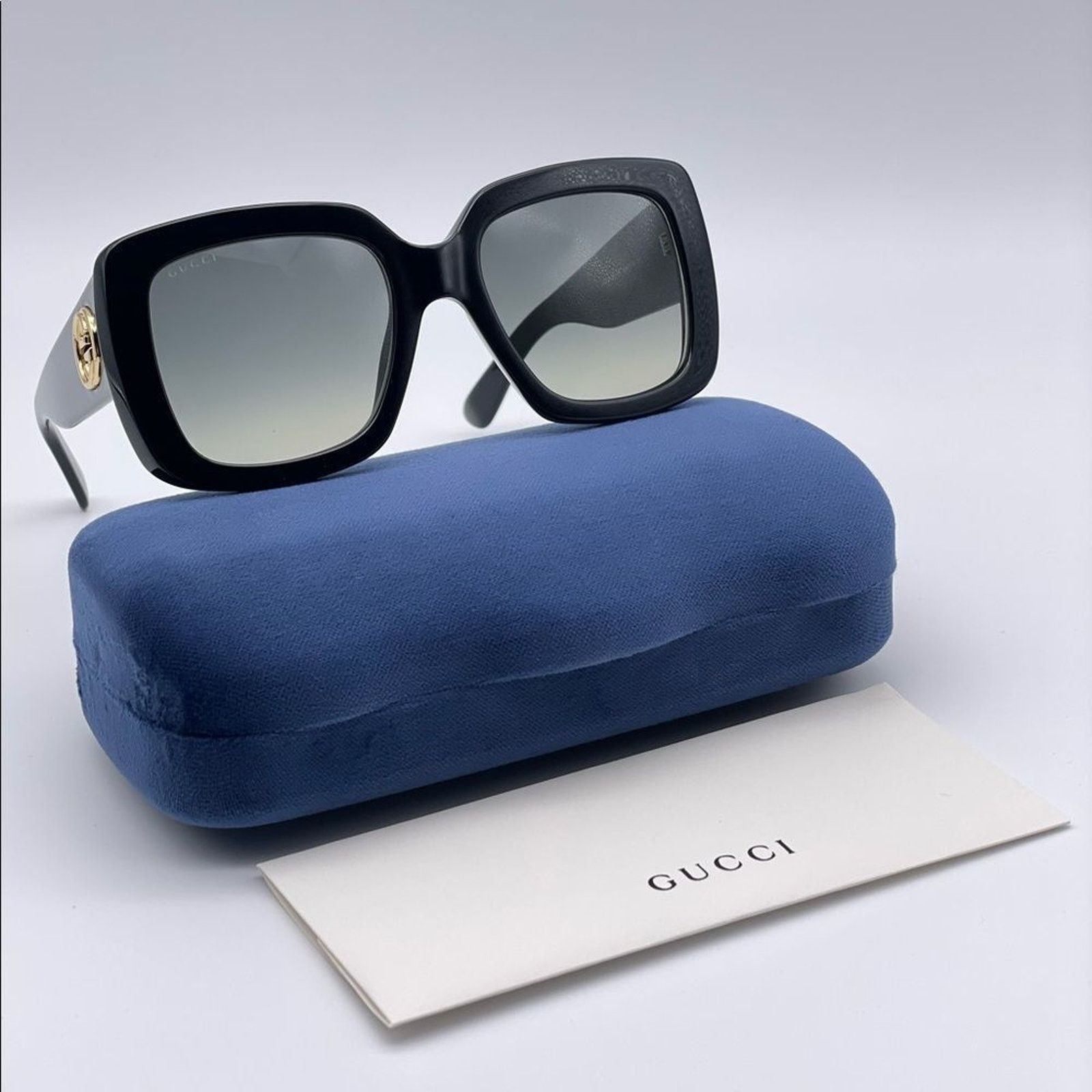 Gucci BRAND NEW GUCCI GG0141SN 001 Black/Grey Women Sunglasses Size ONE SIZE - 7 Thumbnail