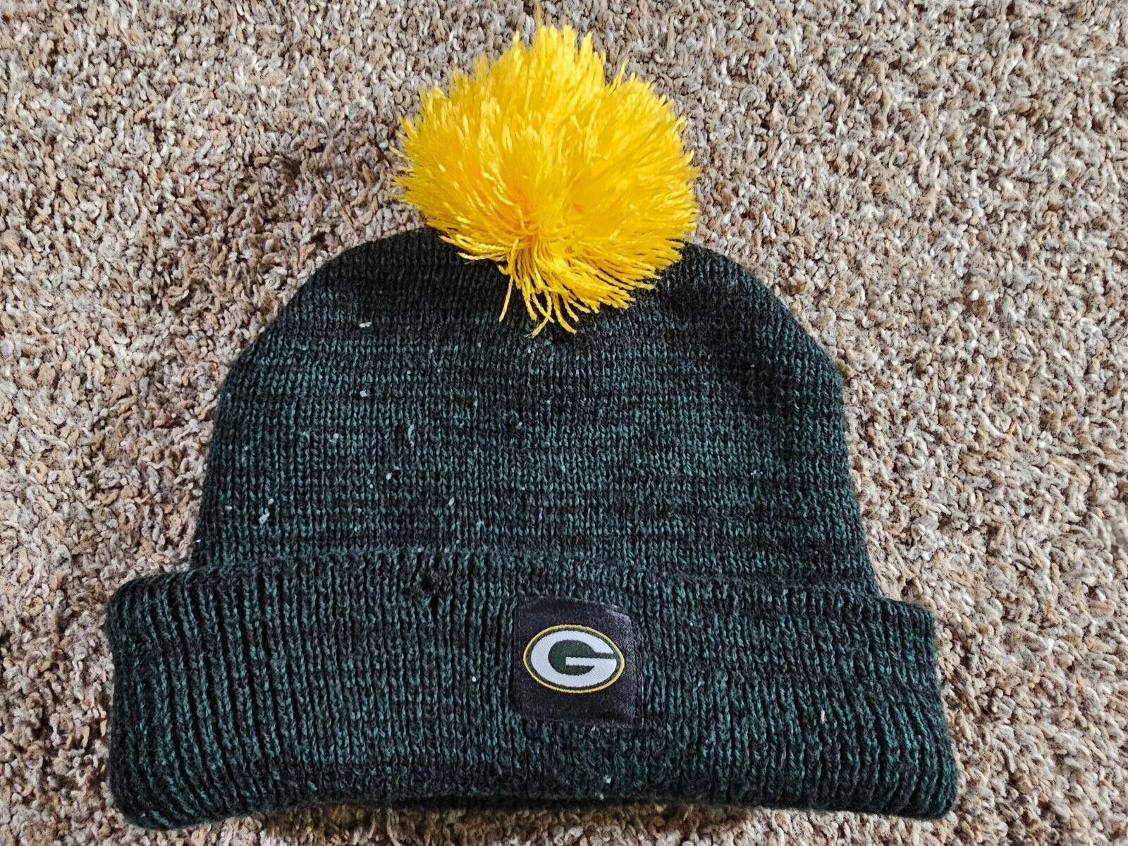 NFL Green Bay Packers/Miller Lite Poof Beanie green Yellow Size ONE SIZE - 1 Thumbnail