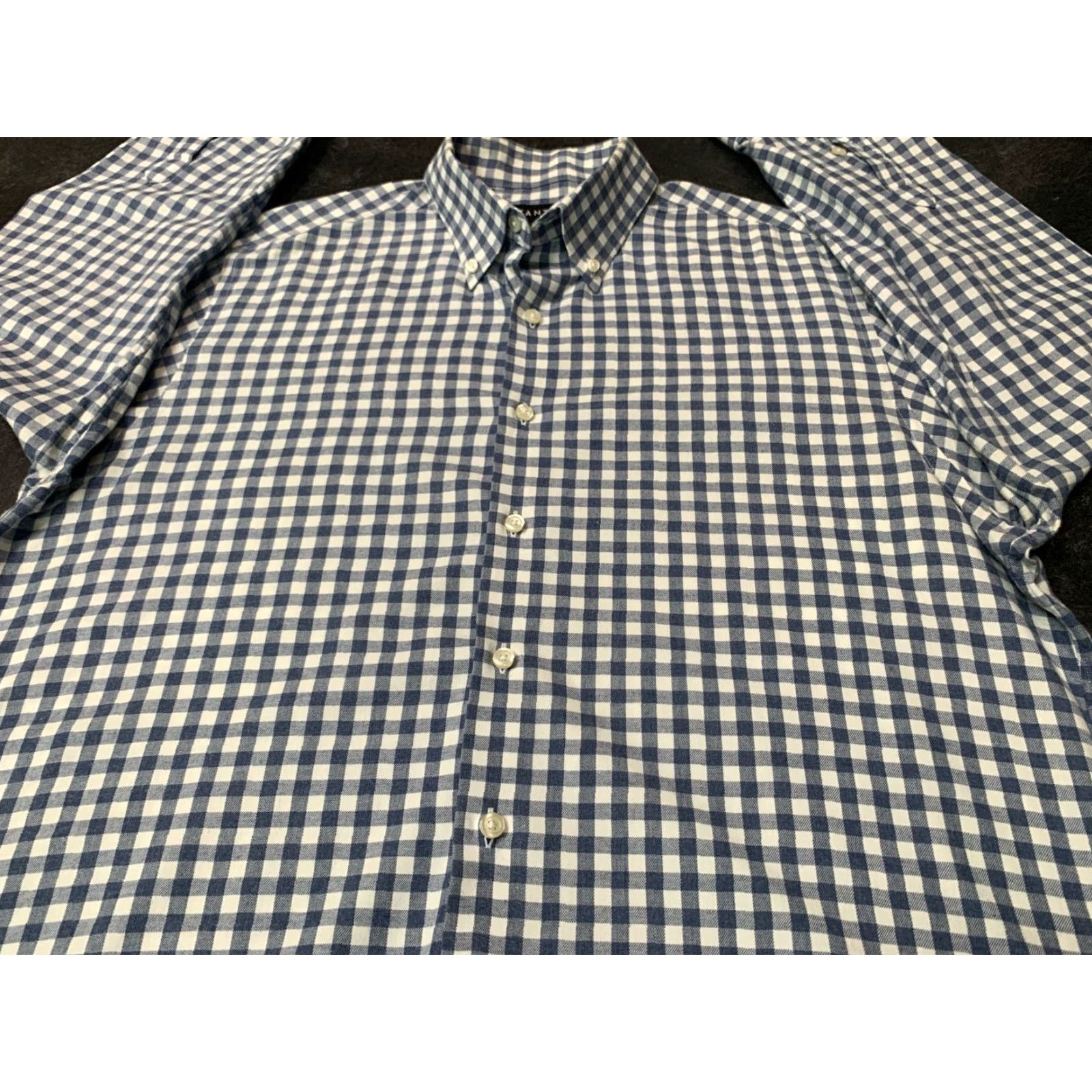 Vintage STANTT Men's Blue Plaid Classic Fit Long Sleeve Dress Shirt Large Size US L / EU 52-54 / 3 - 2 Thumbnail