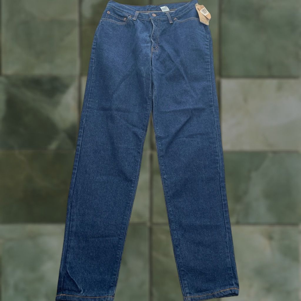 Levi's VINTAGE Levi's 544 Slim Jeans Women W30 L32 15 NWT MADE IN USA Blue Denim 100% Cotton 80s Slimming Regular Womens Size 36" / US 14 / IT 50 - 1 Thumbnail