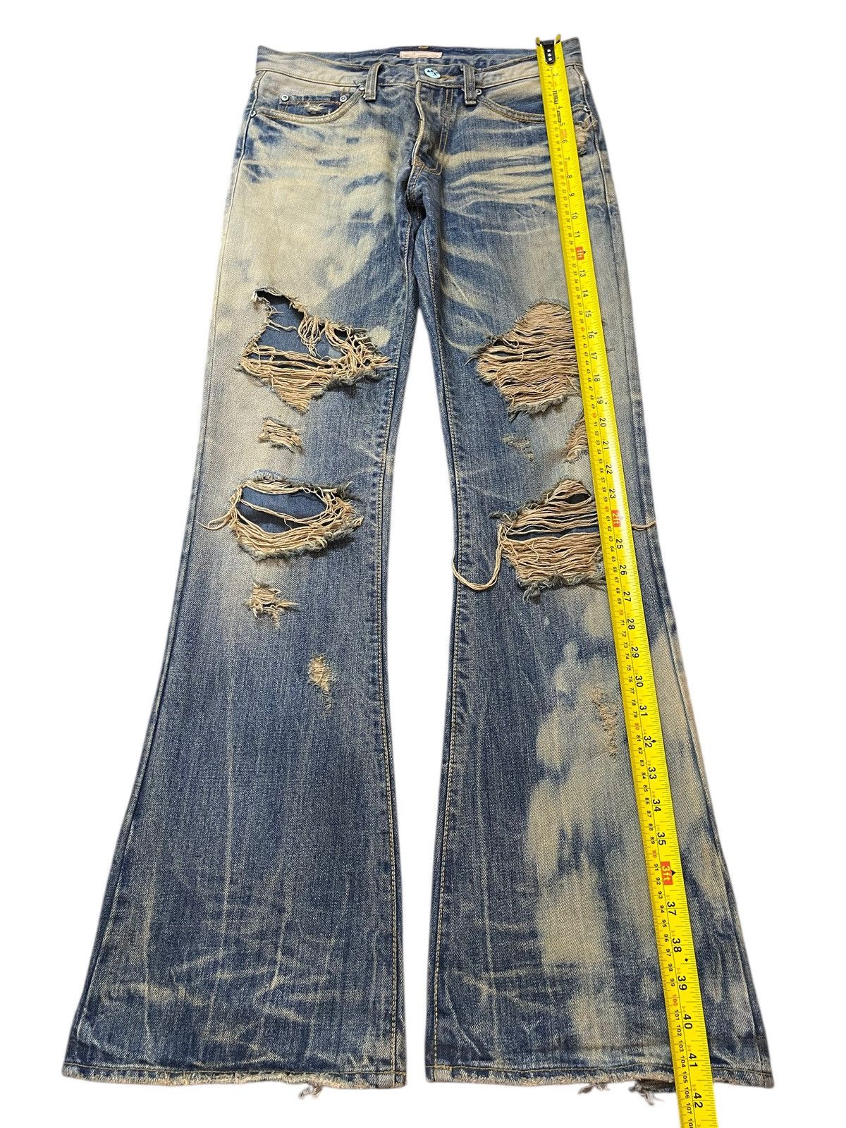 GOA 💥Rare💥 Vintage G.O.A Mud Wash Faded Distressed Flared GOA Size US 30 / EU 46 - 14 Thumbnail