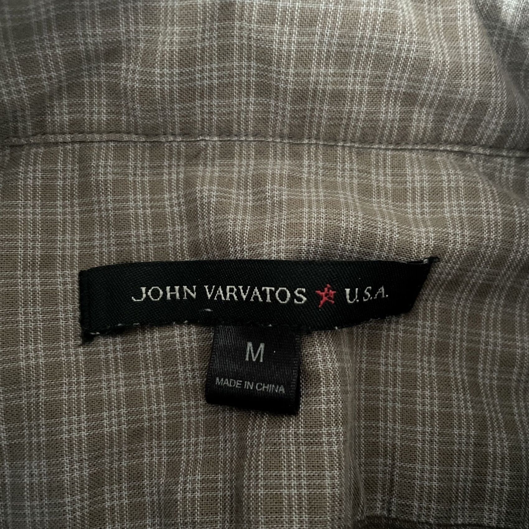 John Varvatos John Varvatos Button-Down Shirt Men’s M Plaid Long Sleeve Collared Logo Shirt Size US M / EU 48-50 / 2 - 3 Thumbnail