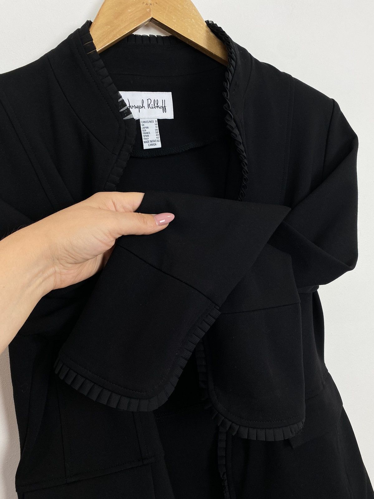 Joseph Ribkoff Vintage Joseph Ribkoff Open Blazer Women’s Black Size USA 8 Size M / US 6-8 / IT 42-44 - 6 Thumbnail