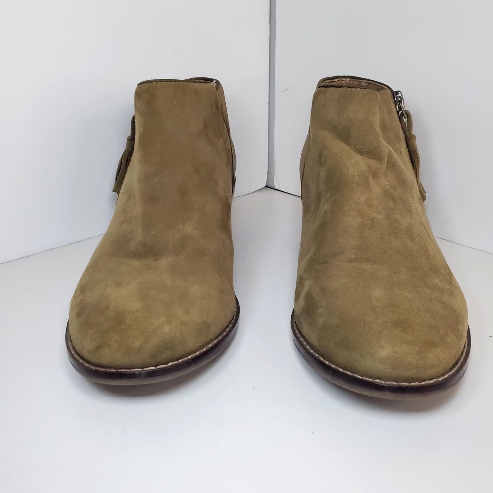 Vionic Vionic Cecily Ankle Boot Booties Womens Sz 7 Stone Suede Leather Minimalist Size US 7 / IT 37 - 5 Thumbnail