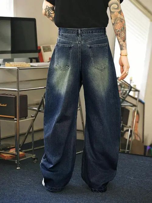 Jean Retro Y2k Denim Jeans Relaxed Fit Size US 34 / EU 50 - 4 Thumbnail