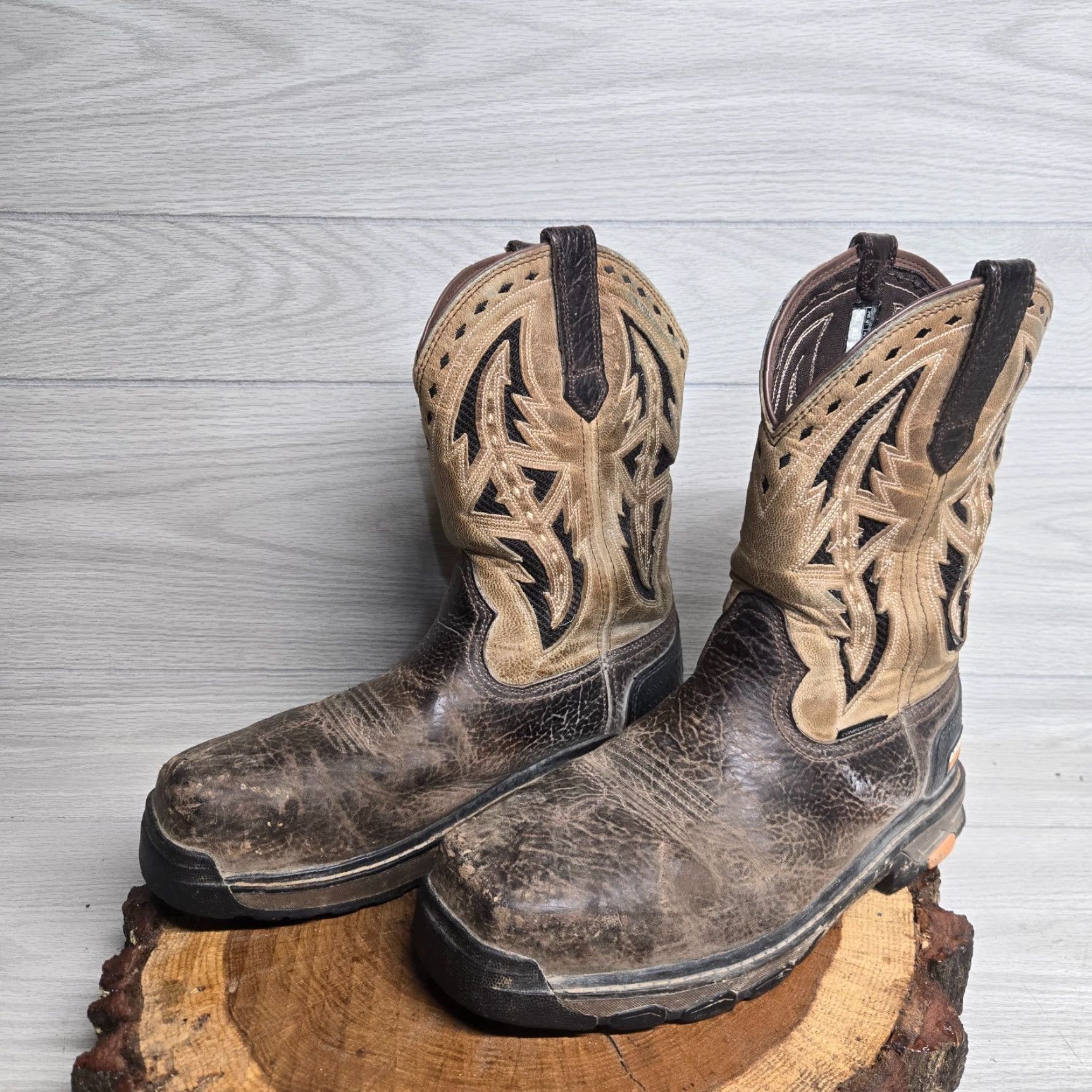 Ariat Ariat Boots Western Square Toe Mid-Calf Brown Leather 10D Mens Shoes 10 Brown Western 10018702 Size US 10 / EU 43 - 2 Thumbnail