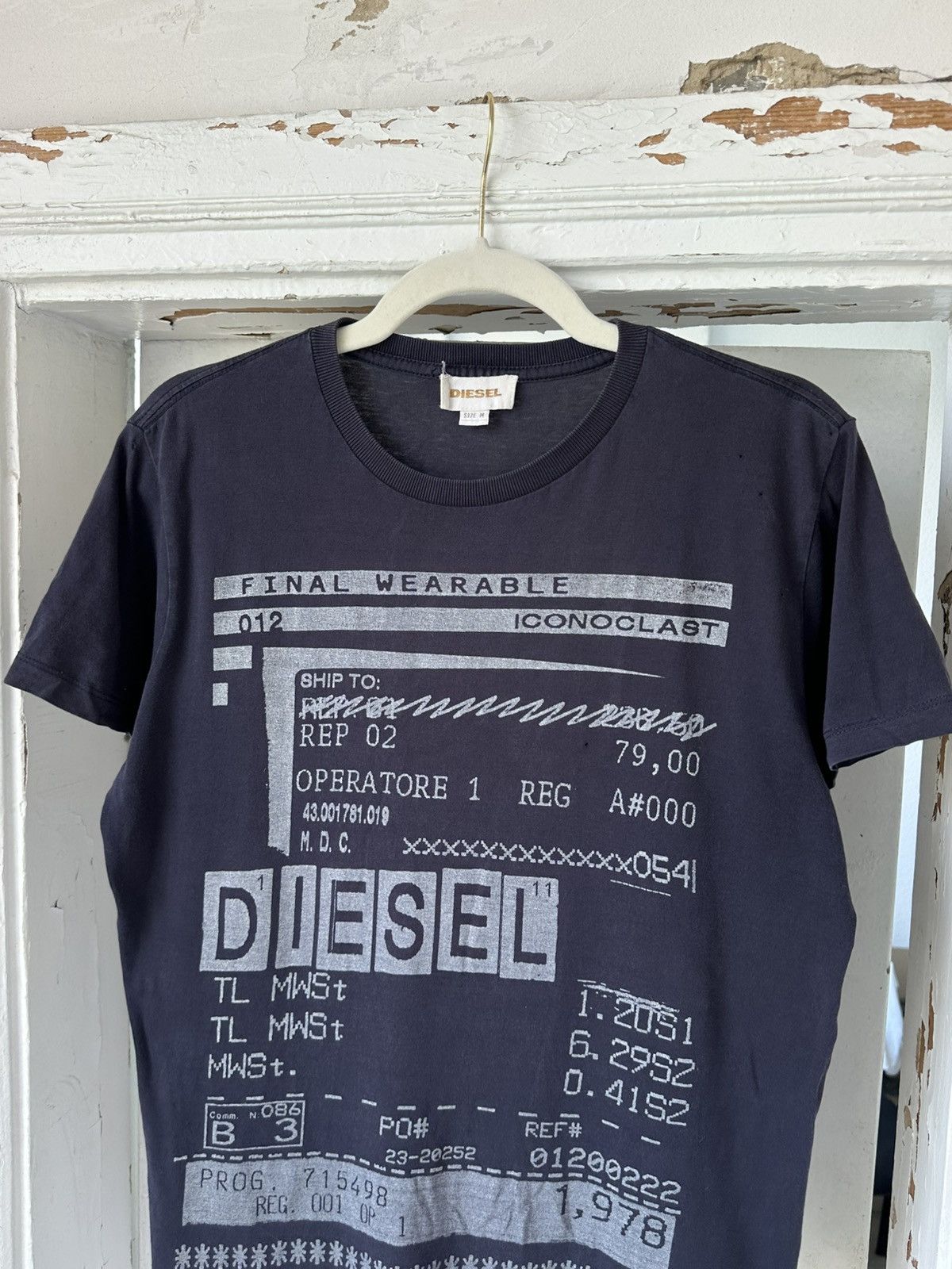 Diesel Vintage Diesel Printed Holey Black T-shirt Size US M / EU 48-50 / 2 - 2 Thumbnail
