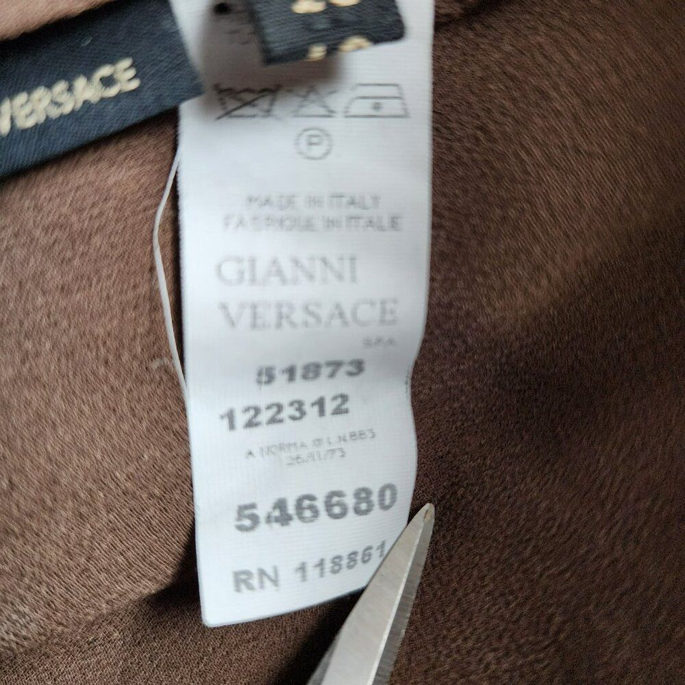 Versace Versace Brown Skirt L Silk Viscose IT46 | US12 Solid Tailor Size 34" / US 12 / IT 48 - 9 Thumbnail