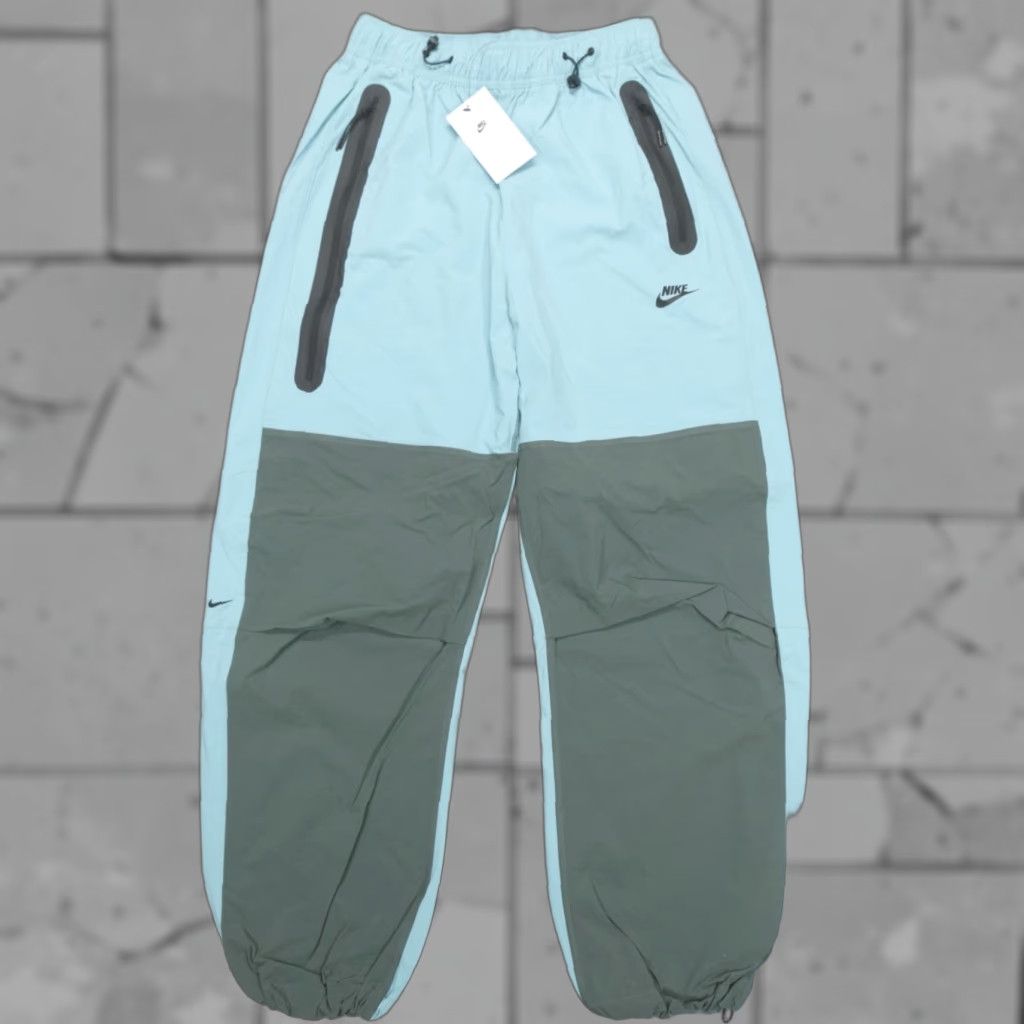 Nike Nike Tech Woven Stretch Oversized Baggy Pants Men's S Blue Green Size US 29 - 1 Thumbnail