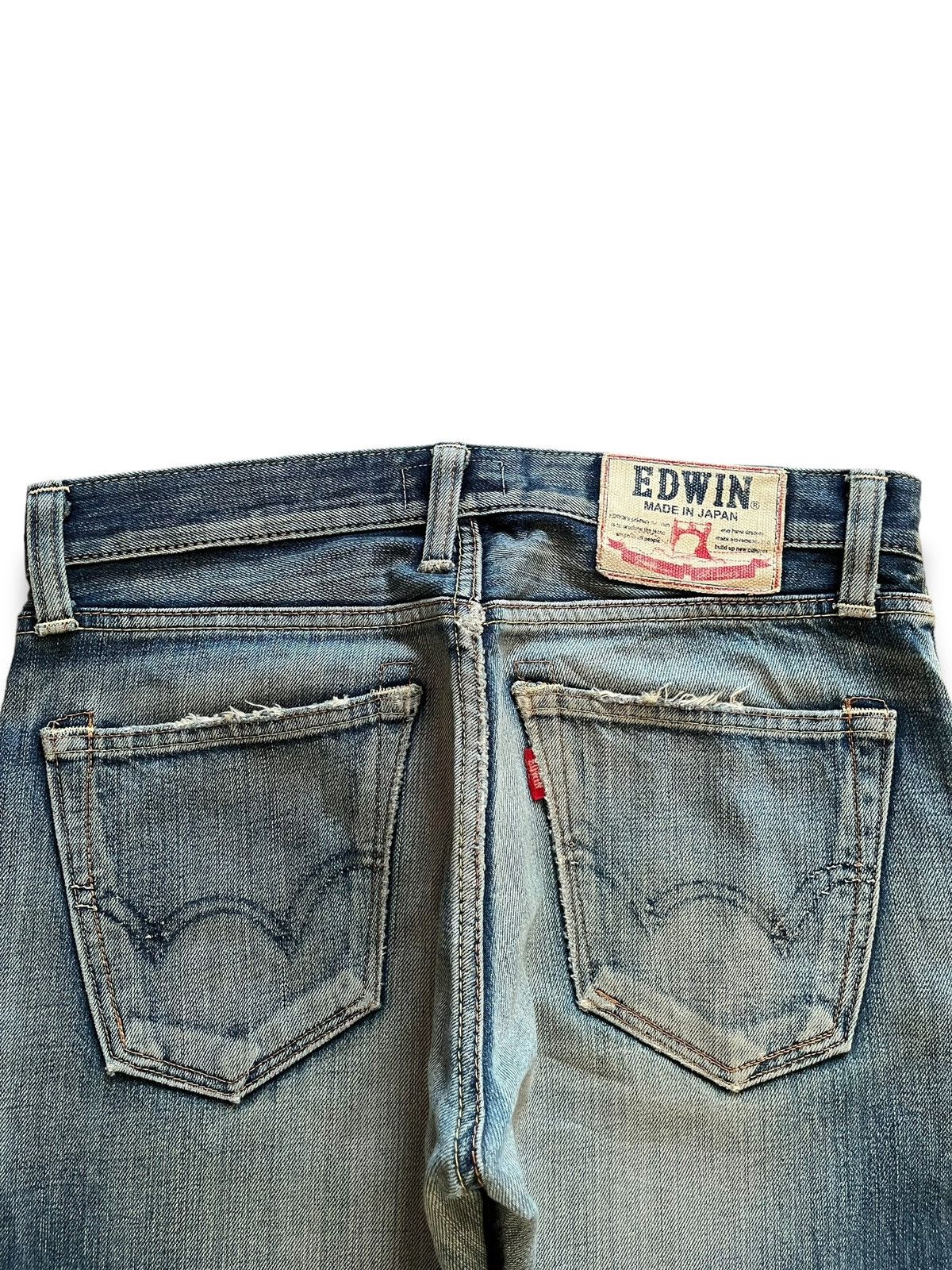 Edwin Vintage Japanese Edwin Mud Wash Distressed Loose Jeans Size US 31 - 8 Thumbnail