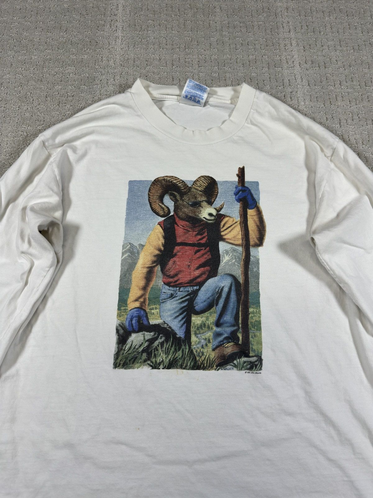 Vintage Vintage Goat Hiking Jim Morris Art T-Shirt Size US L / EU 52-54 / 3 - 1 Thumbnail