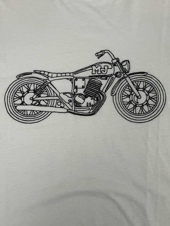 Marc Jacobs 2000s Marc Jacobs White Motorcycle T-Shirt Size S / US 4 / IT 40 - 7 Thumbnail