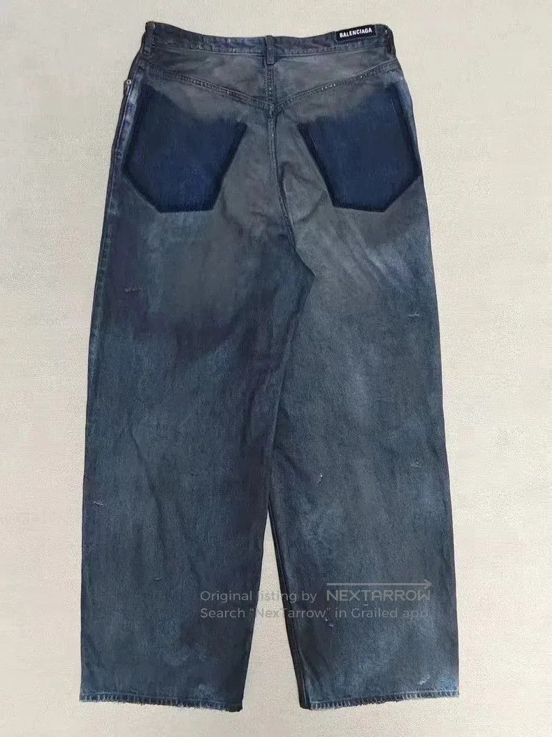 Balenciaga Balenciaga Baggy Denim Jeans with Distressed Details. Size US 34 / EU 50 - 2 Thumbnail