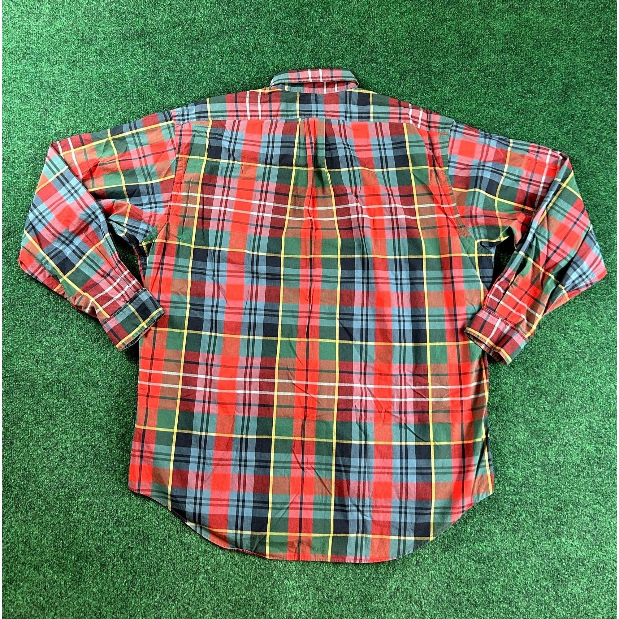 Ralph Lauren Ralph Lauren Red & Green Plaid Long Sleeve Button Down Shirt Size US L / EU 52-54 / 3 - 2 Preview