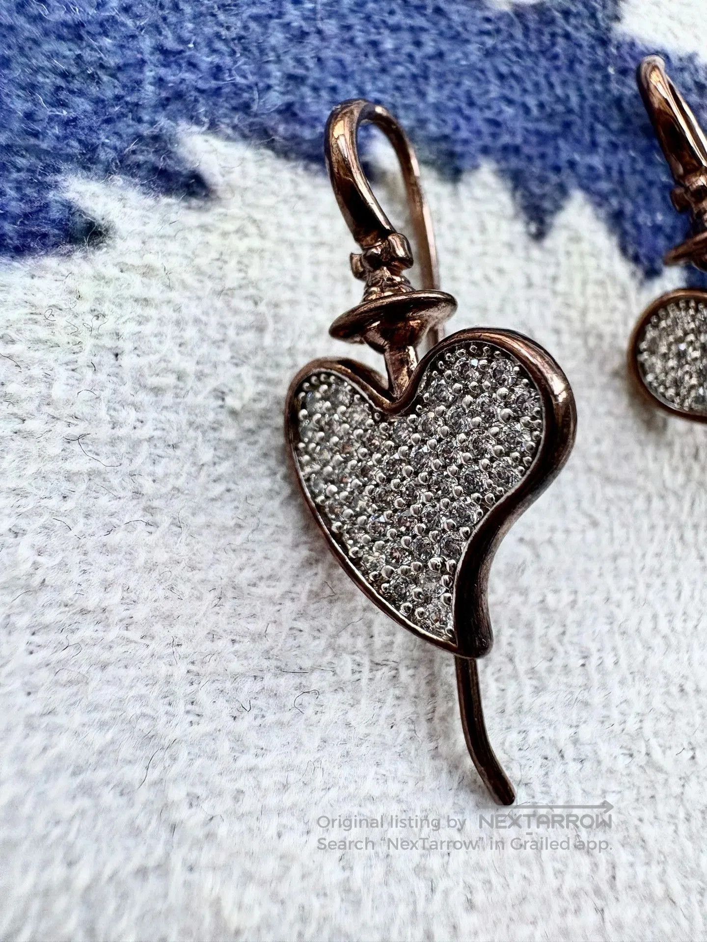 Vivienne Westwood Vivienne Westwood Vintage Heart Saturn Earrings. Size ONE SIZE - 2 Thumbnail
