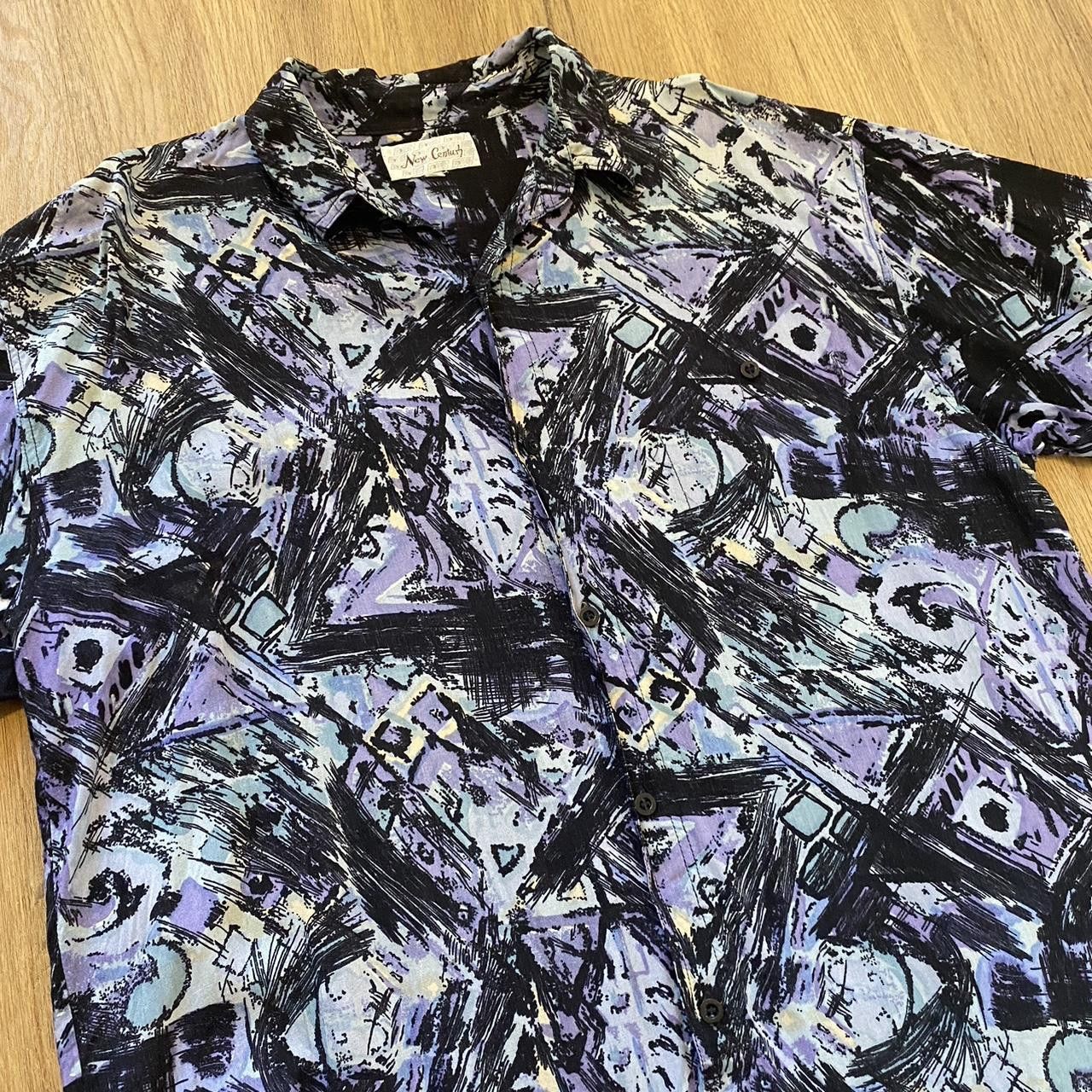 Other Purple and black abstract shirt with a unique Size US L / EU 52-54 / 3 - 3 Thumbnail