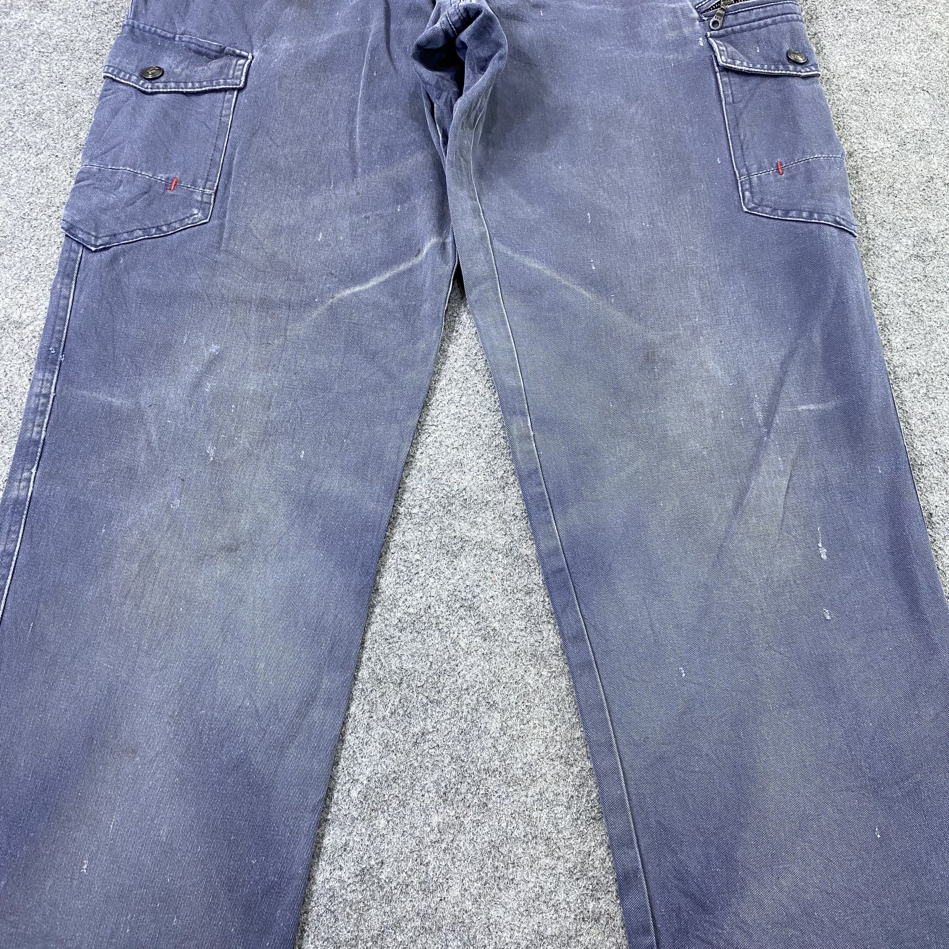 Japanese Brand Z Dragon Faded Cargo Multipocket Pants-C005 Size US 31 - 12 Thumbnail