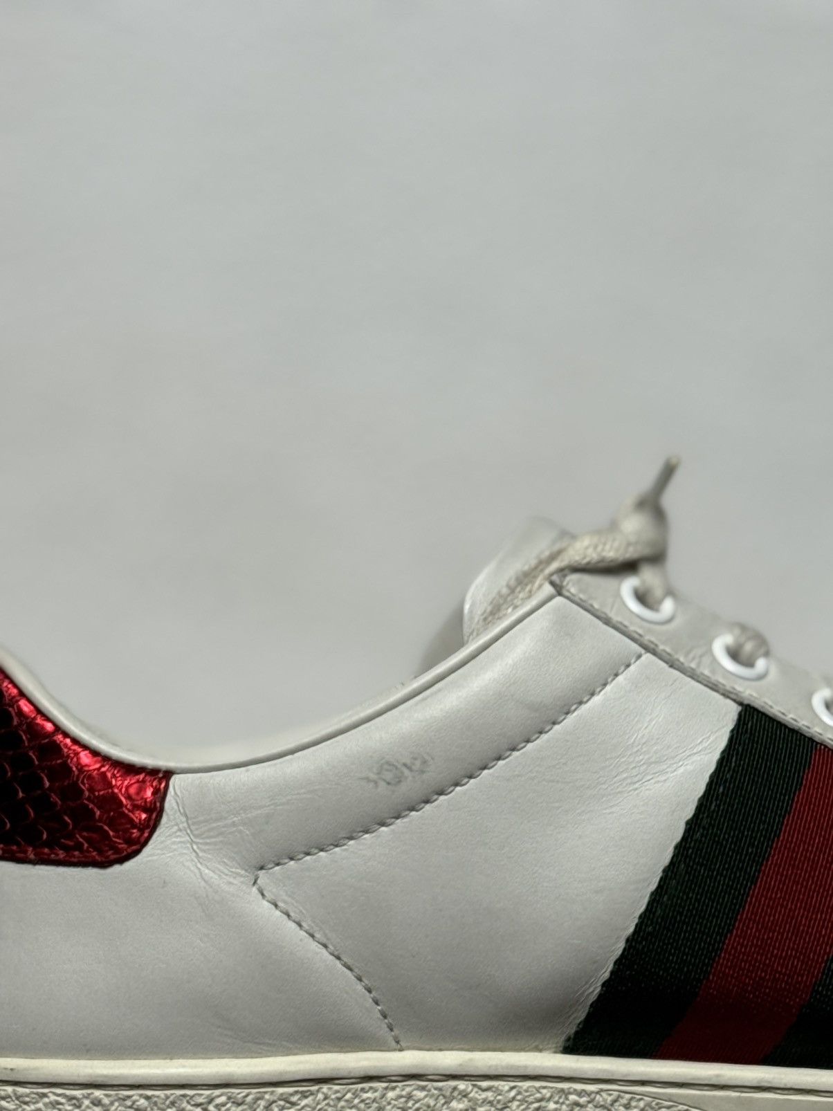 Gucci Gucci GG Leather White Sneakers luxury Size US 7.5 / EU 40-41 - 6 Thumbnail