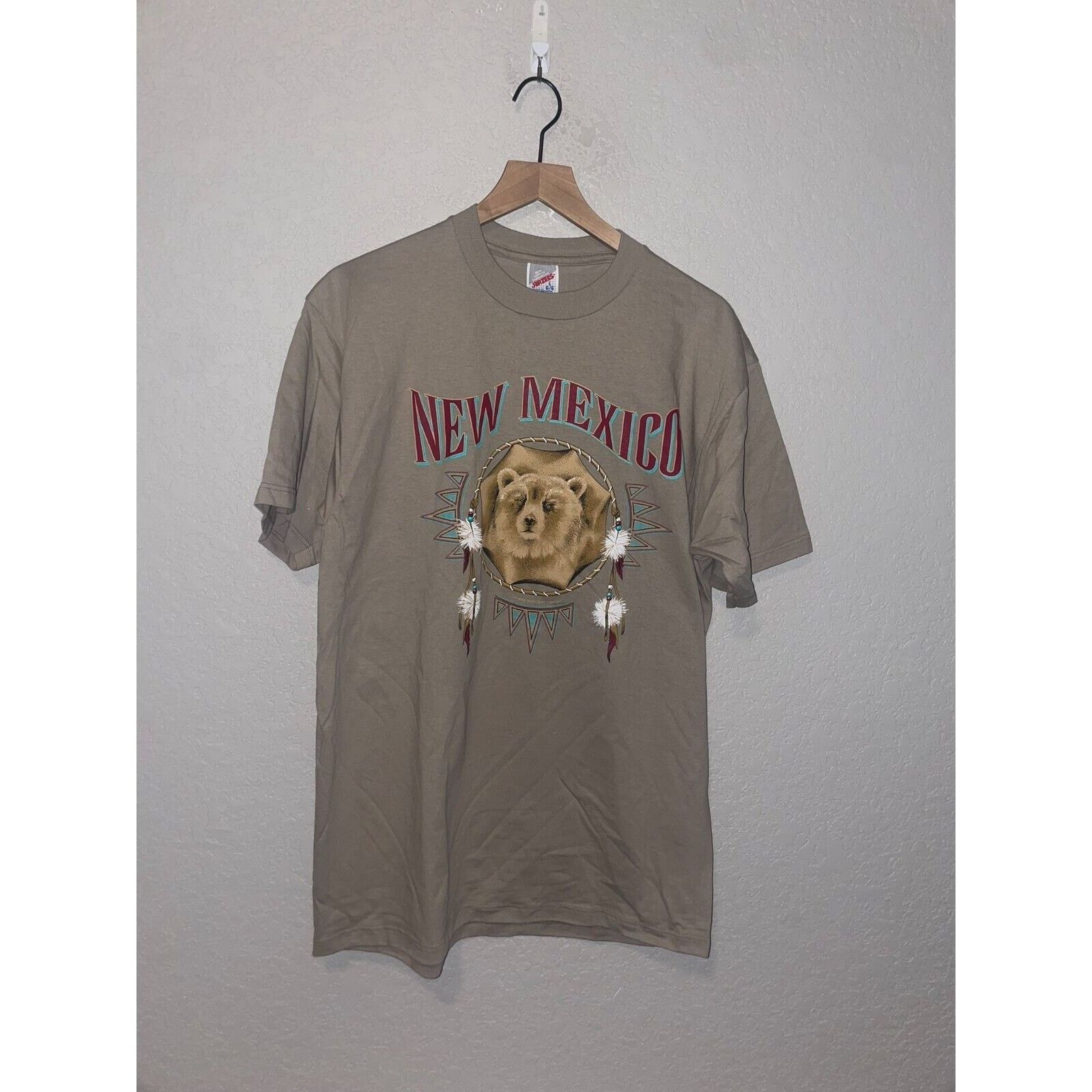 Jerzees Vintage New Mexico Shirt Jerzees Bear Animal Brown 90s VTG L Size US L / EU 52-54 / 3 - 1 Thumbnail