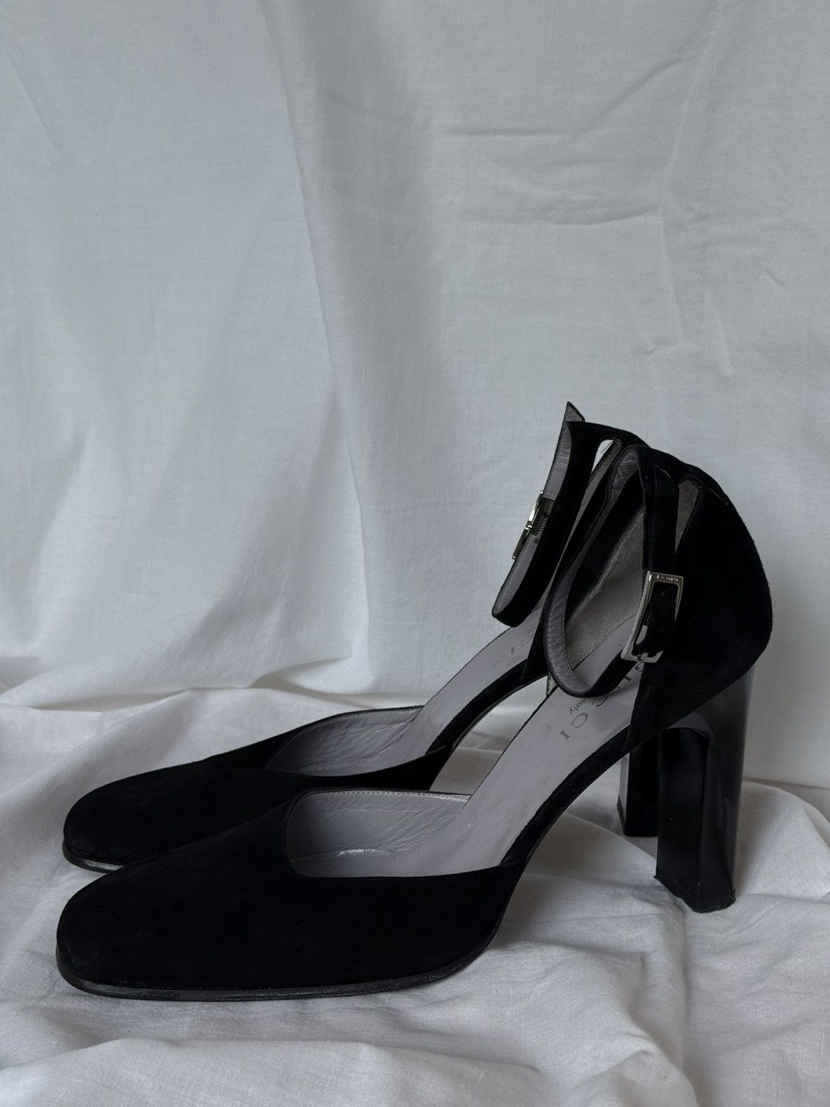 Gucci Gucci Suede Black Mary Jane Squared Toe Heels Size US 8.5 / IT 38.5 - 1 Thumbnail