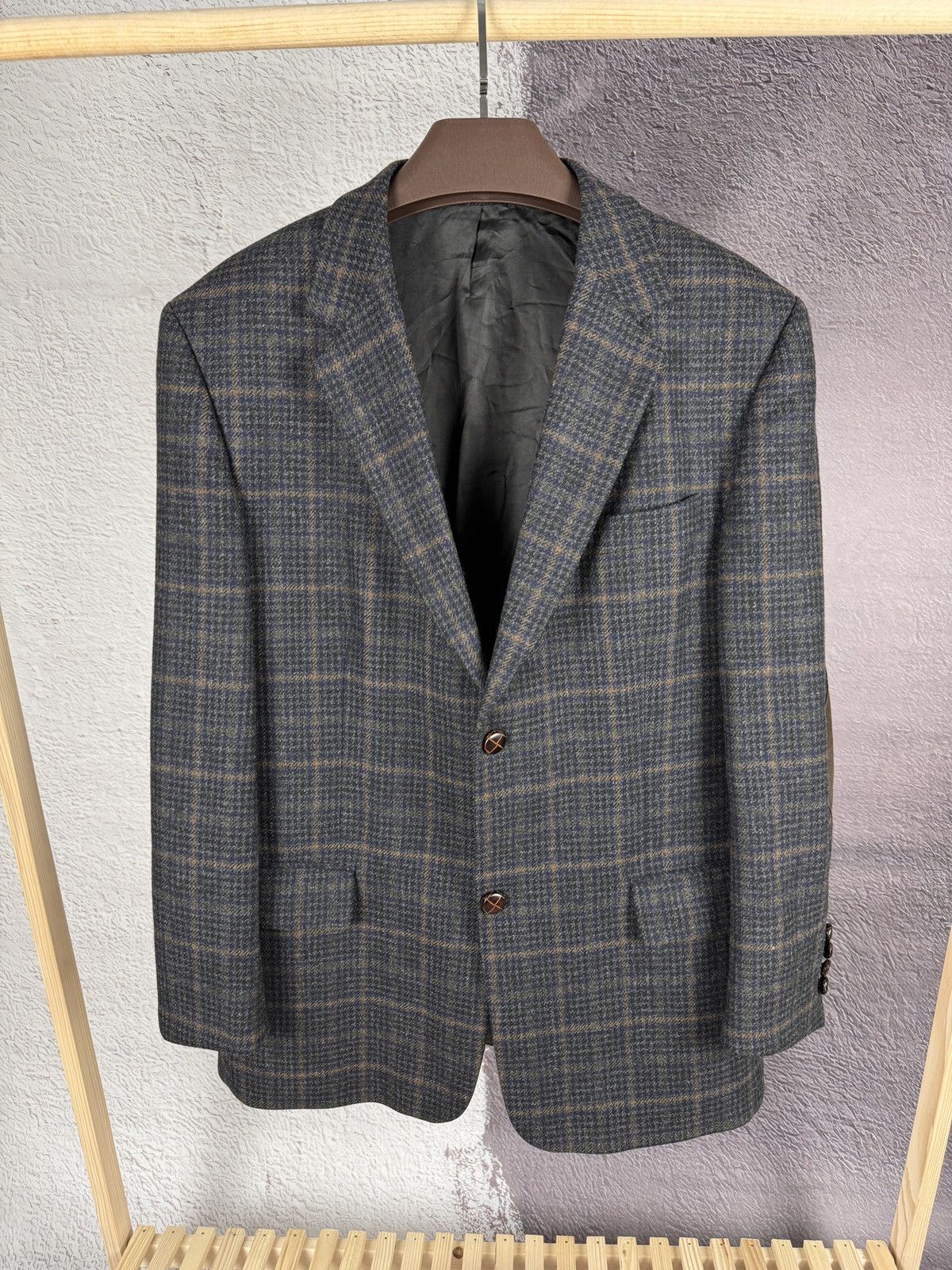 Other Frank Radloff vintage checkered tweed 2 button blazer Size 42R - 3 Thumbnail