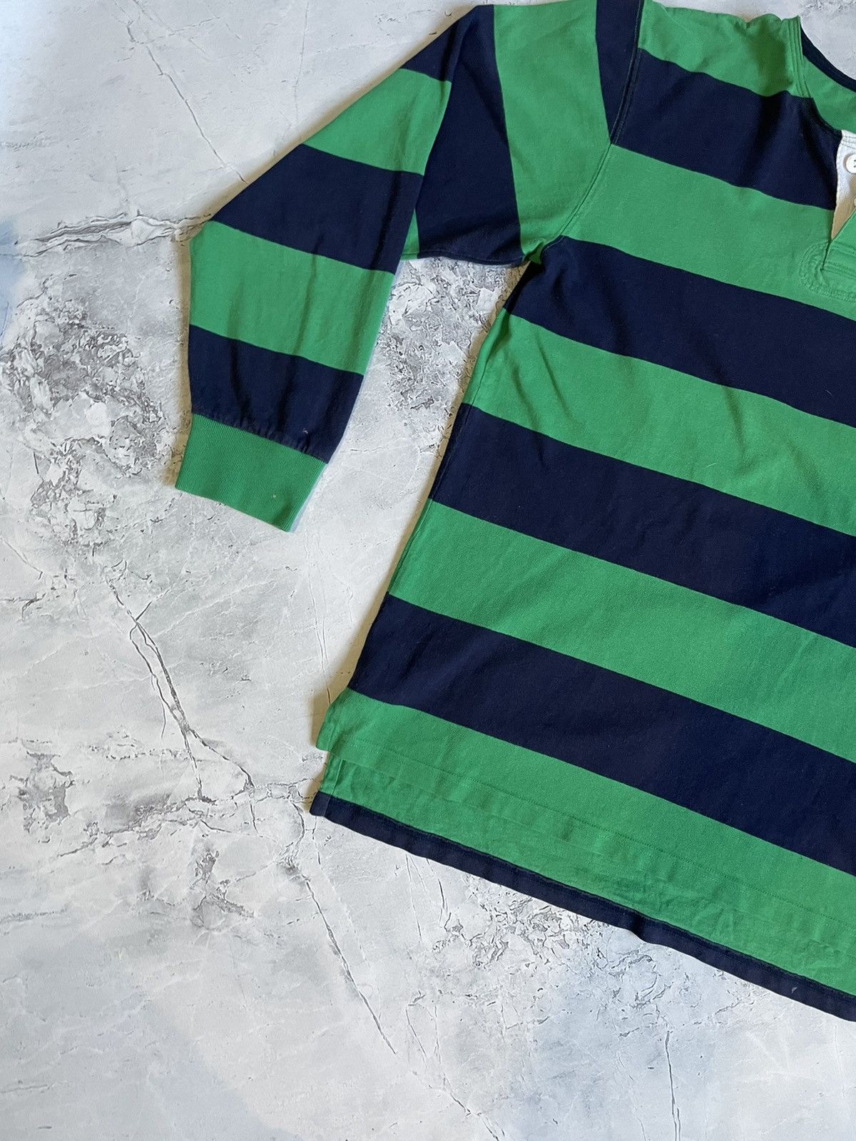 Polo Ralph Lauren × Vintage Vintage Ralph Lauren Striped Rugby Size US M / EU 48-50 / 2 - 5 Thumbnail