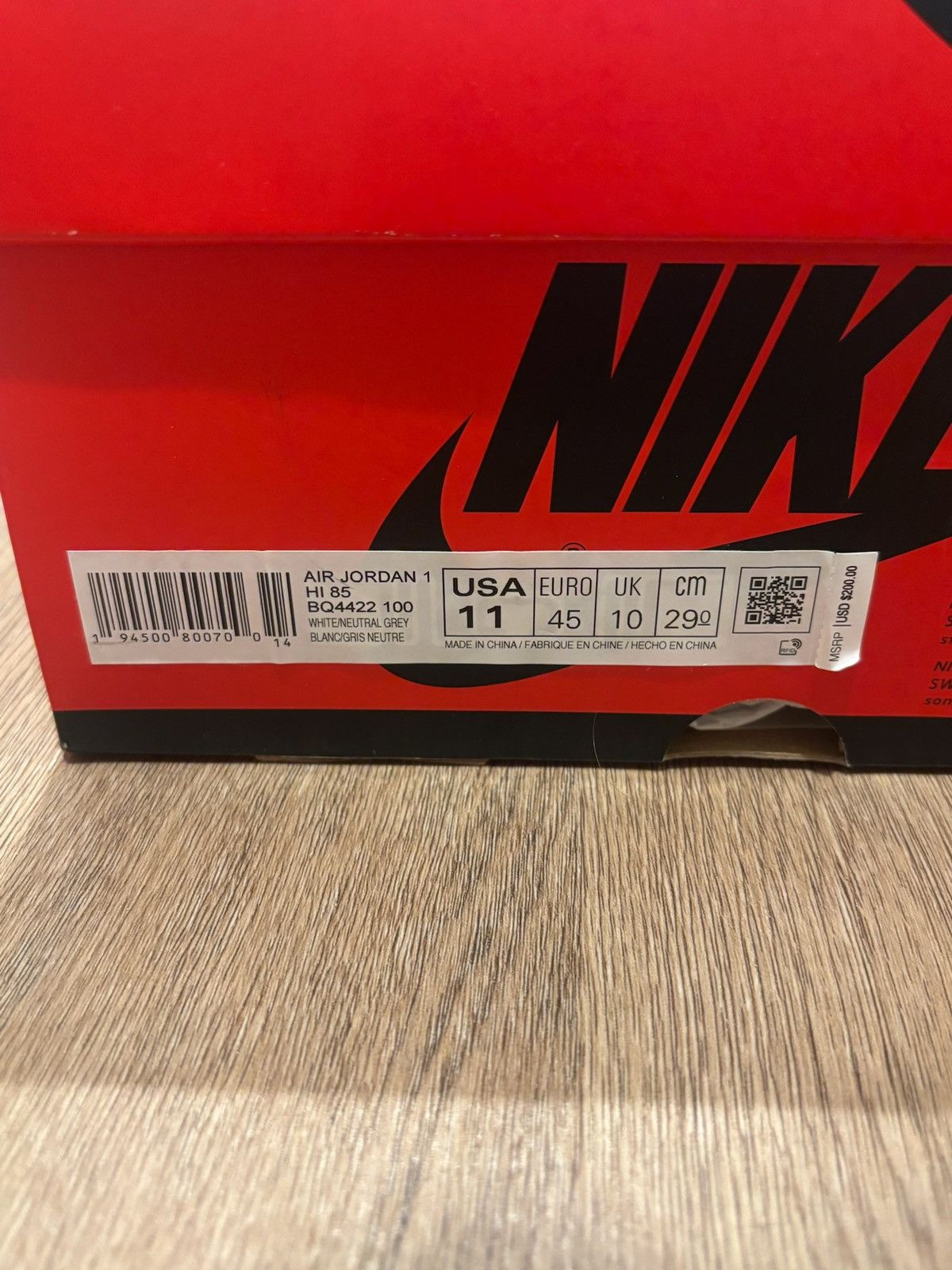 Nike Air Jordan Retro High 85’ Neutral Grey Size US 11 / EU 44 - 5 Thumbnail