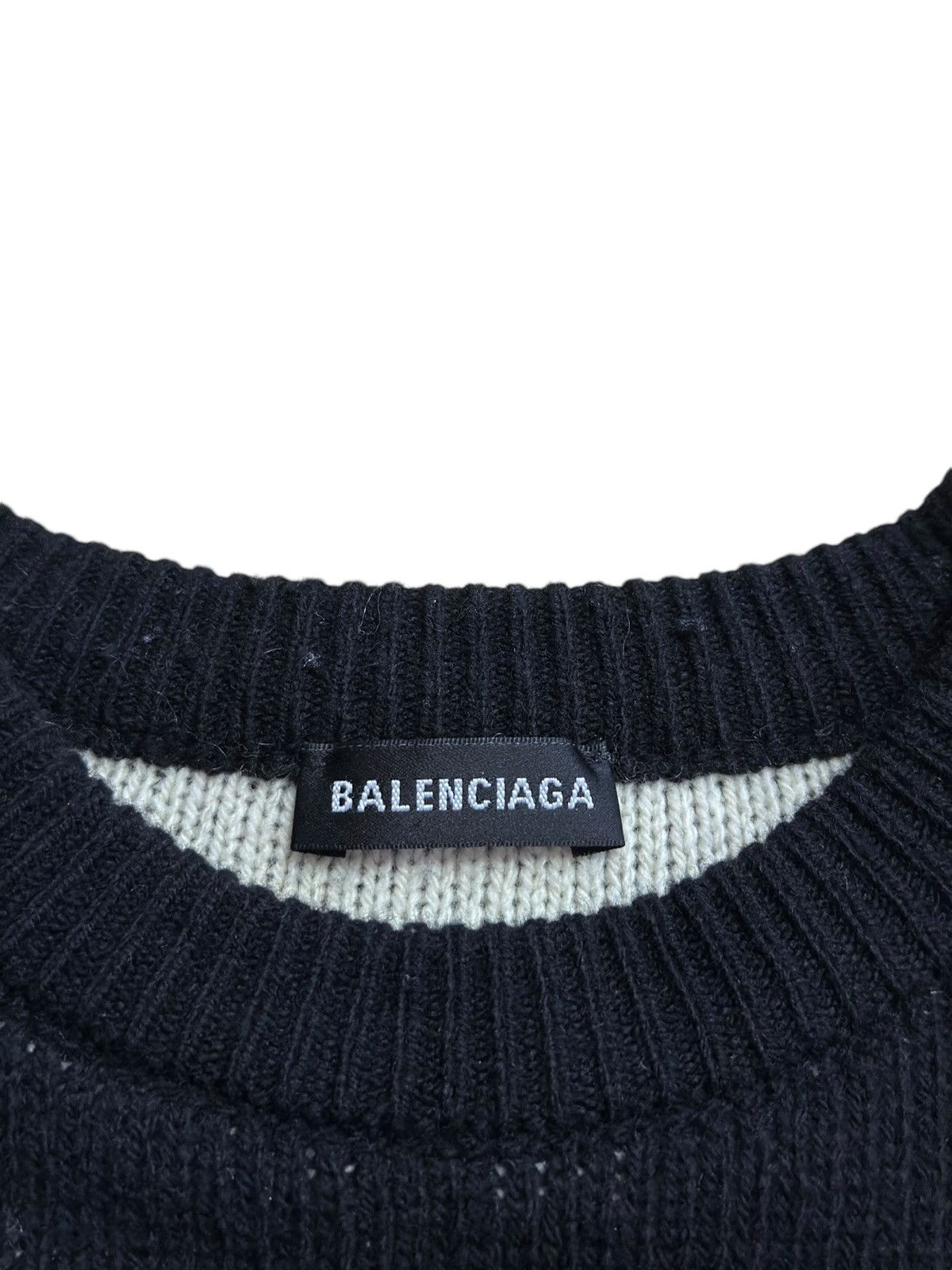 Balenciaga Balenciaga All-Over Logo Wool Knitted Sweater Size US M / EU 48-50 / 2 - 7 Thumbnail