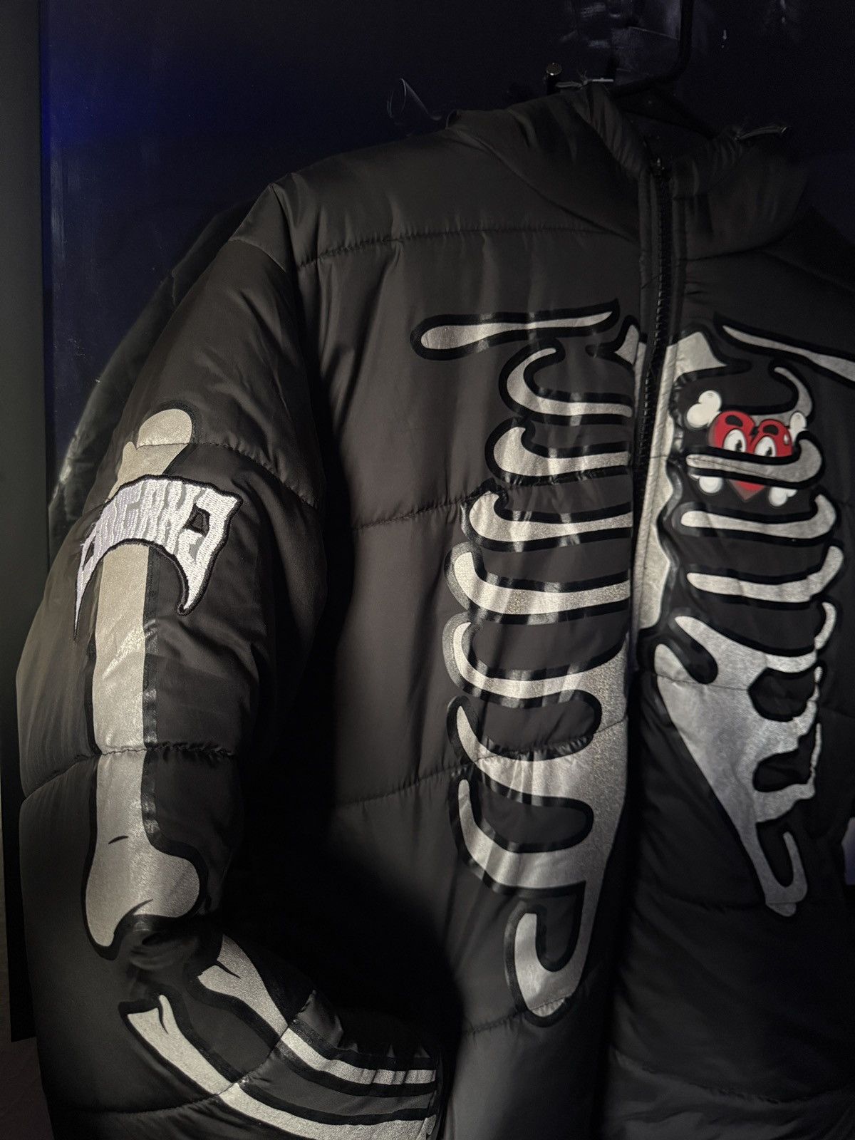 Glo Gang RARE glo gang skeleton reflective halloween puffer jacket Size US S / EU 44-46 / 1 - 4 Thumbnail