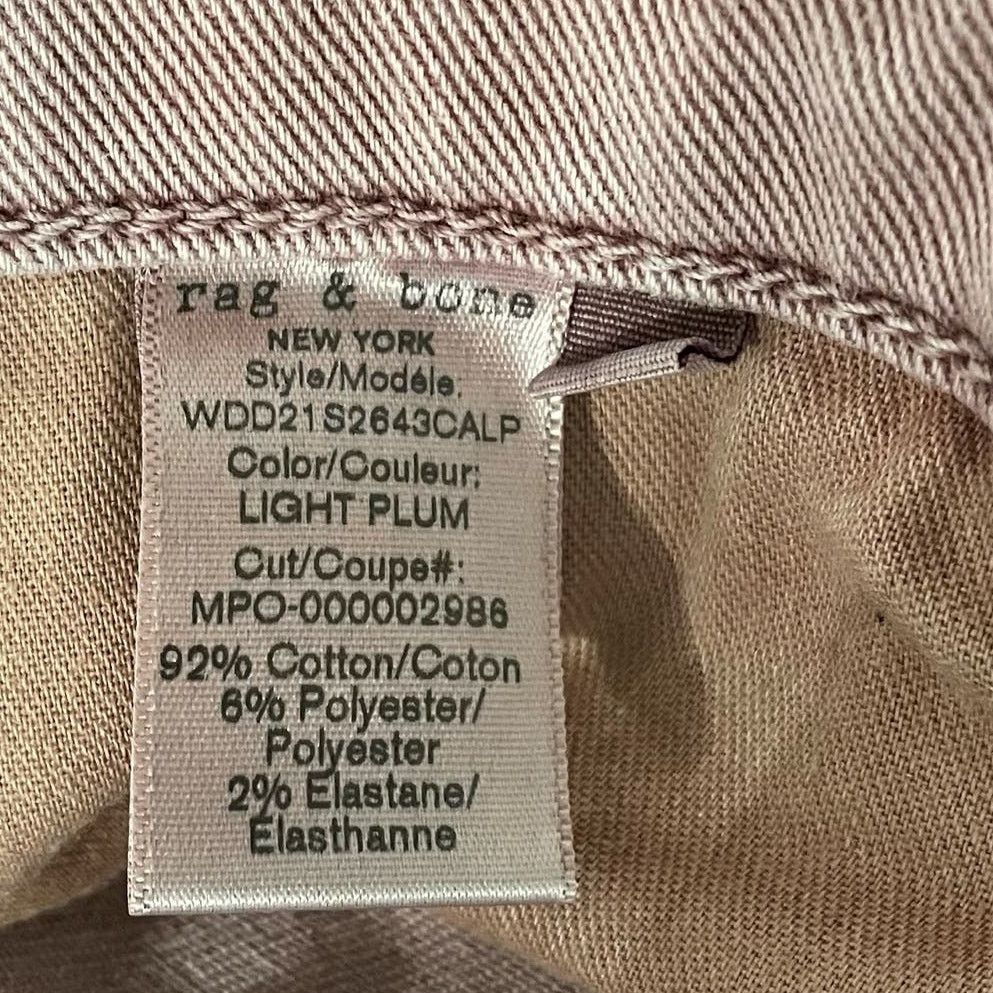 Rag & Bone Rag & Bone Dre Slim Boyfriend Jeans Light Plum Pink Size 29 Size 33" - 5 Thumbnail