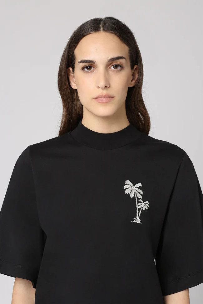 Palm Angels o1y1225 Crewneck T-Shirt in Black Size M / US 6-8 / IT 42-44 - 5 Thumbnail