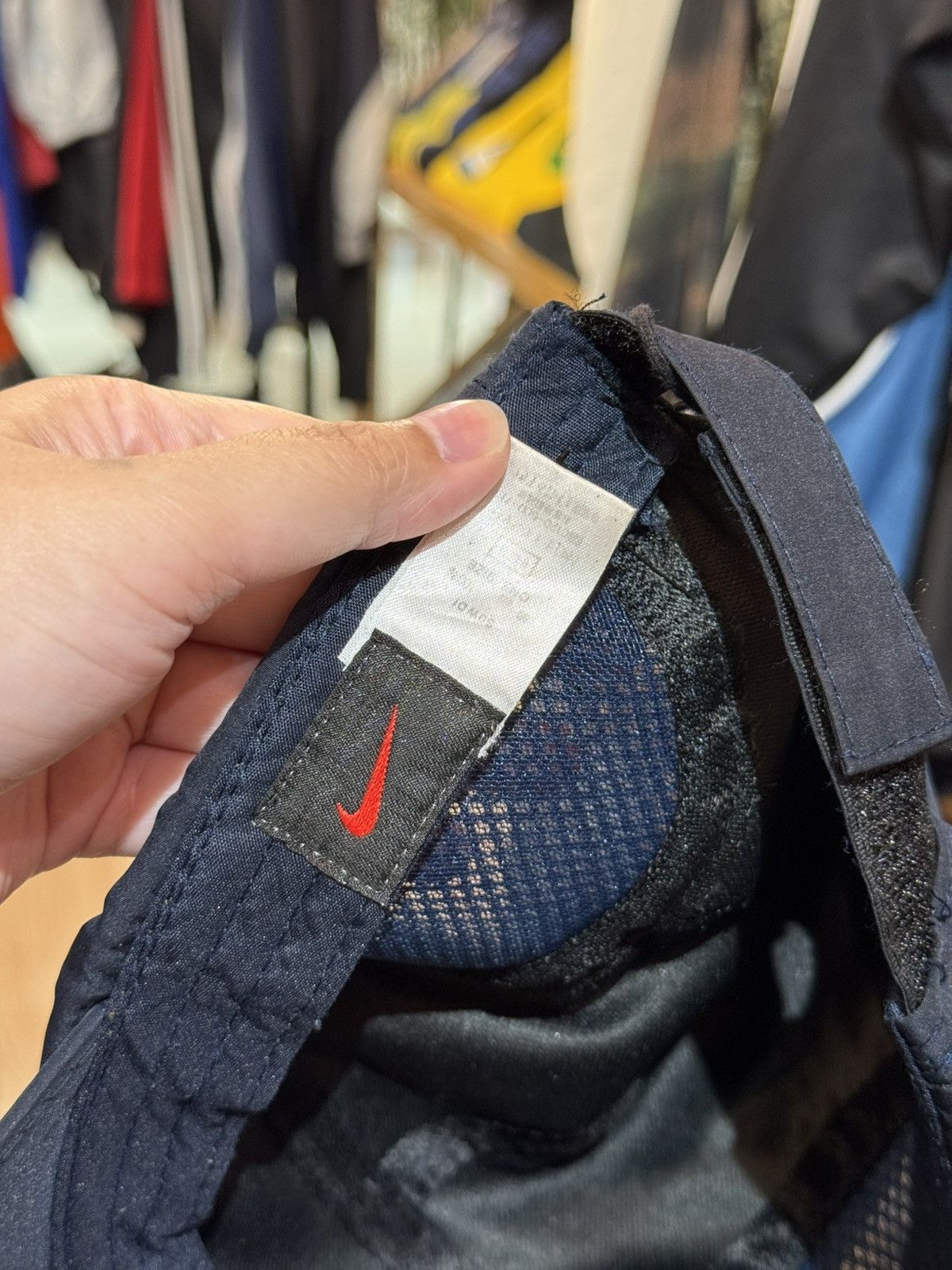 Nike × Vintage Vintage Nike Spellouts Swoosh 00's nylon Cap Size ONE SIZE - 6 Thumbnail