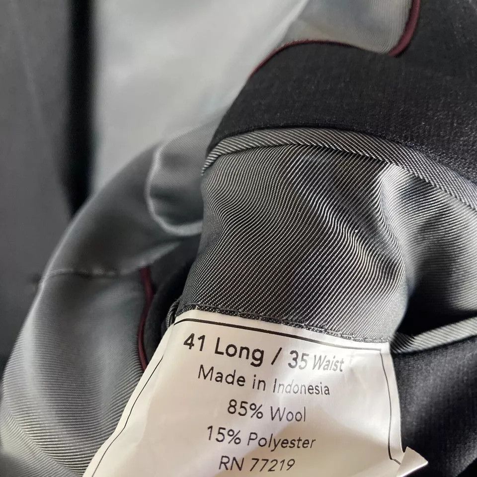 Wilke-Rodriguez Wilke Rodriguez Blazer Suit Men's 41 Long 35 Waist Wool Size 40L - 8 Thumbnail