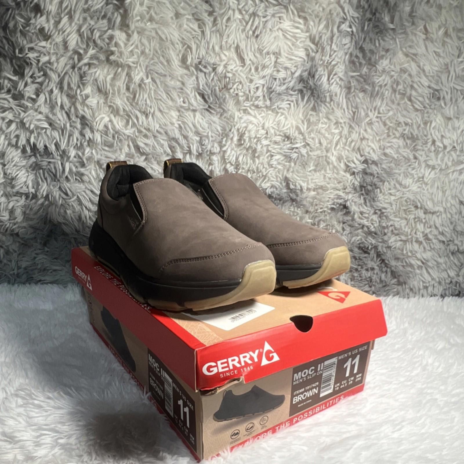 Gerrit Jacob Gerry Moc II Men's Brown Slip-On Casual Shoes Size 11 Size US 11 / EU 44 - 4 Thumbnail