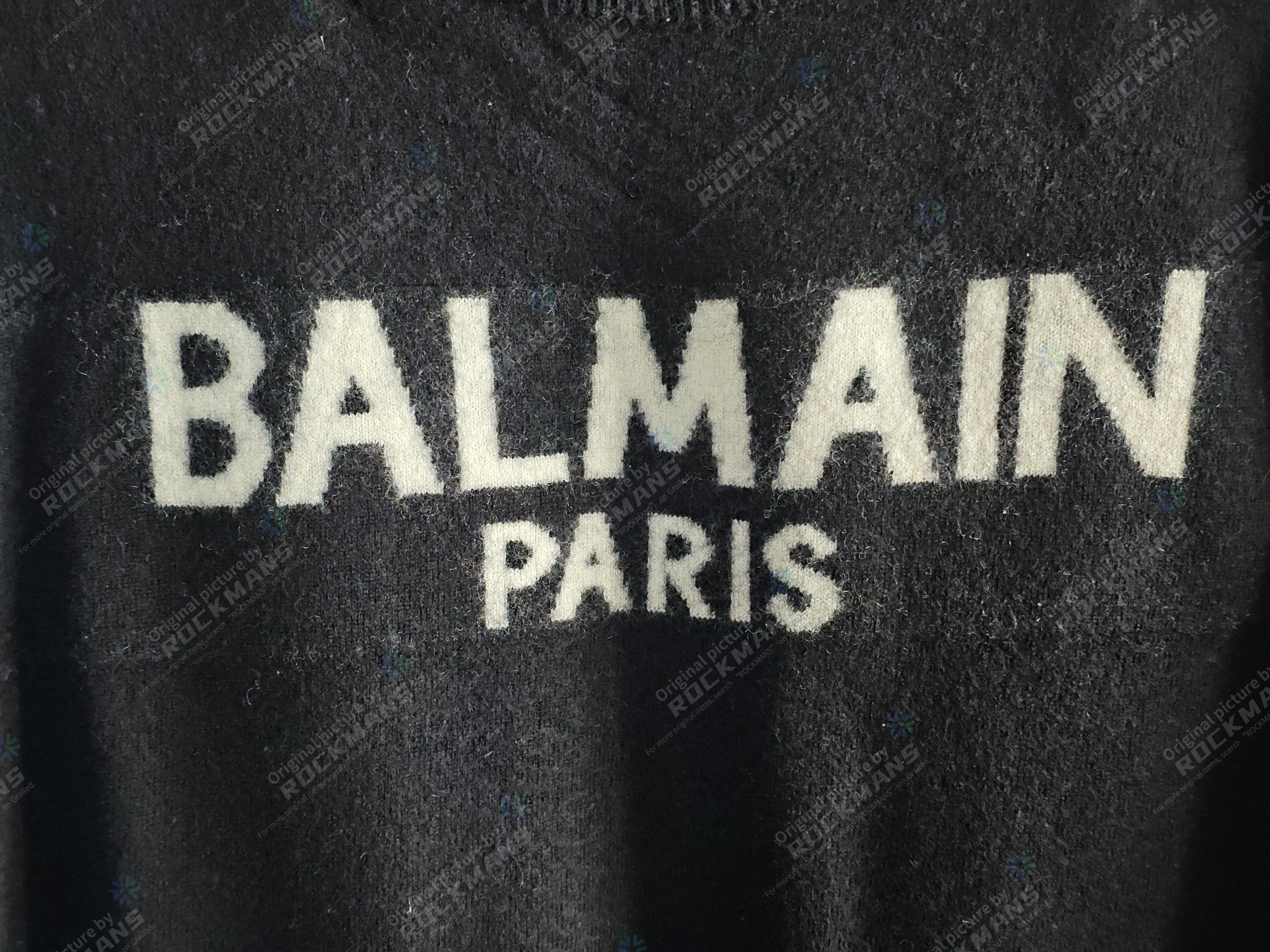 Balmain Balmain Paris intarsia black wool crewneck size M like S Size US M / EU 48-50 / 2 - 3 Thumbnail