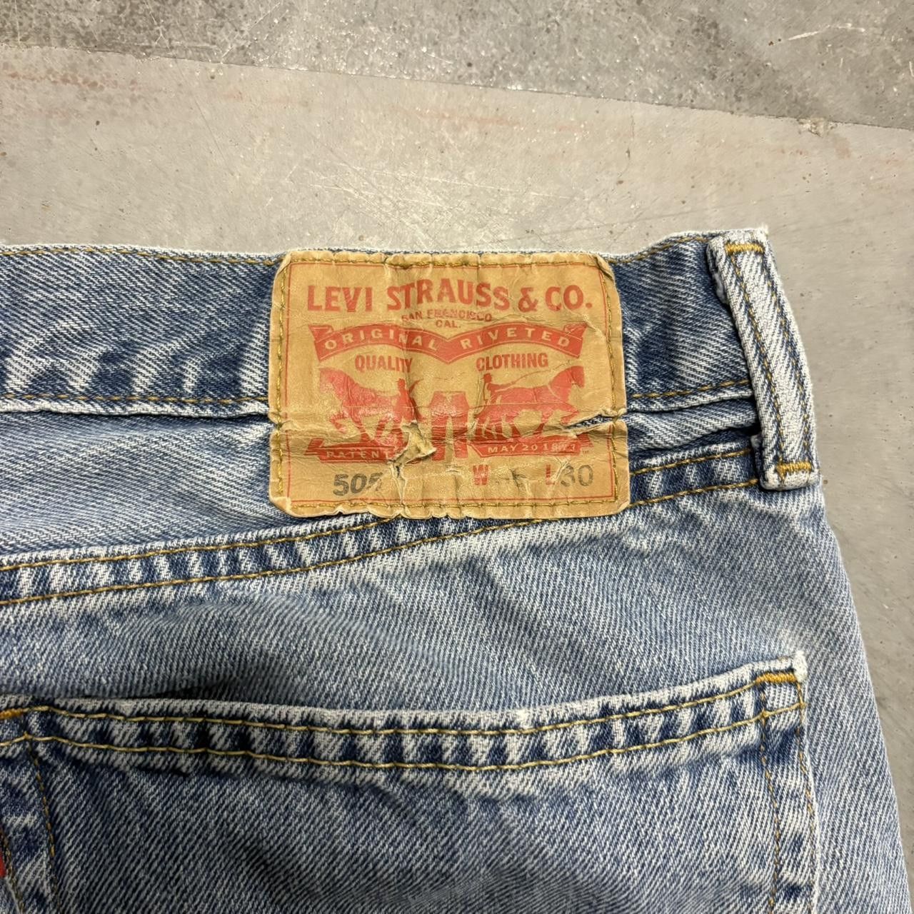 Levi's Crazy Vintage Y2K/2000s Levis Light Wash Grunge Denim Jeans! Size US 36 / EU 52 - 5 Thumbnail