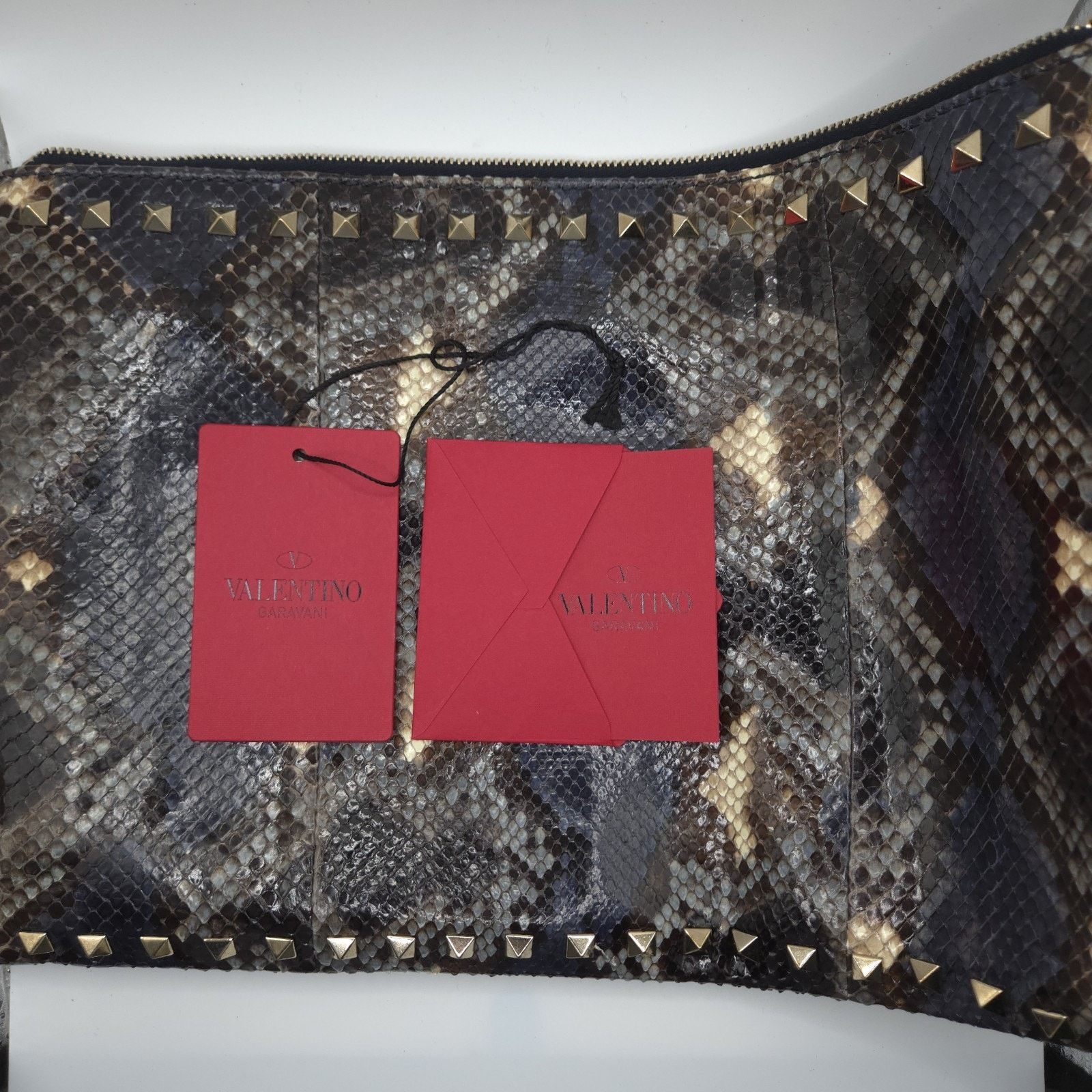 Valentino Valentino Multicolor Python Rockstud Clutch Size ONE SIZE - 5 Thumbnail