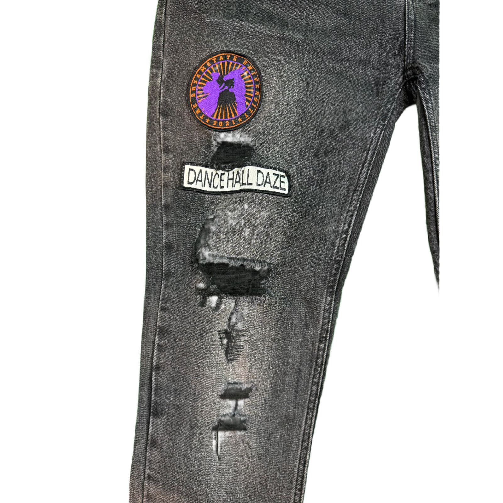Ksubi Ksubi Light Wash Multi Patch Black Jeans Size US 36 / EU 52 - 3 Thumbnail
