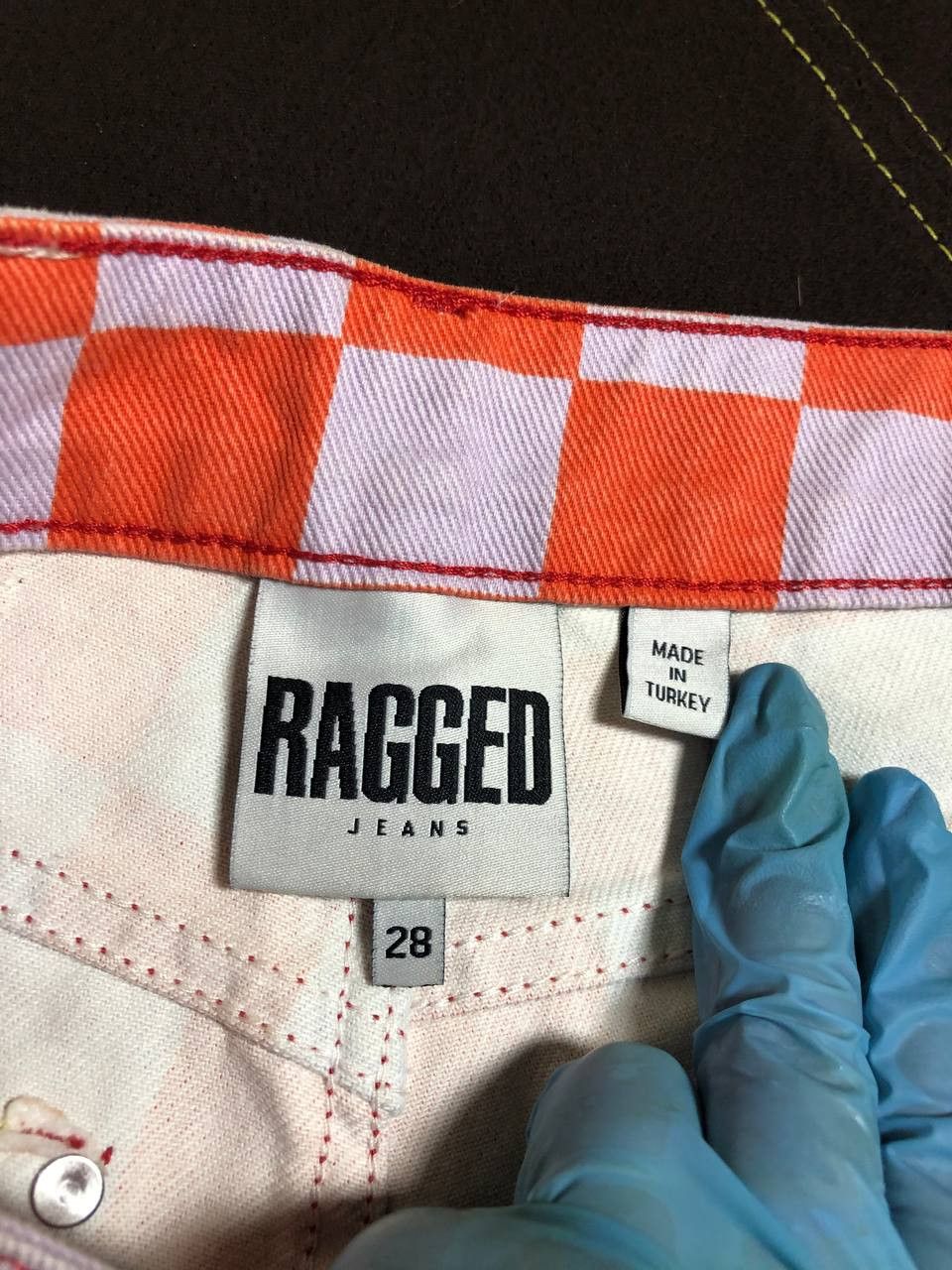 The Ragged Priest The Ragged Priest checkerboard straight leg jeans Size 28" / US 6 / IT 42 - 2 Thumbnail