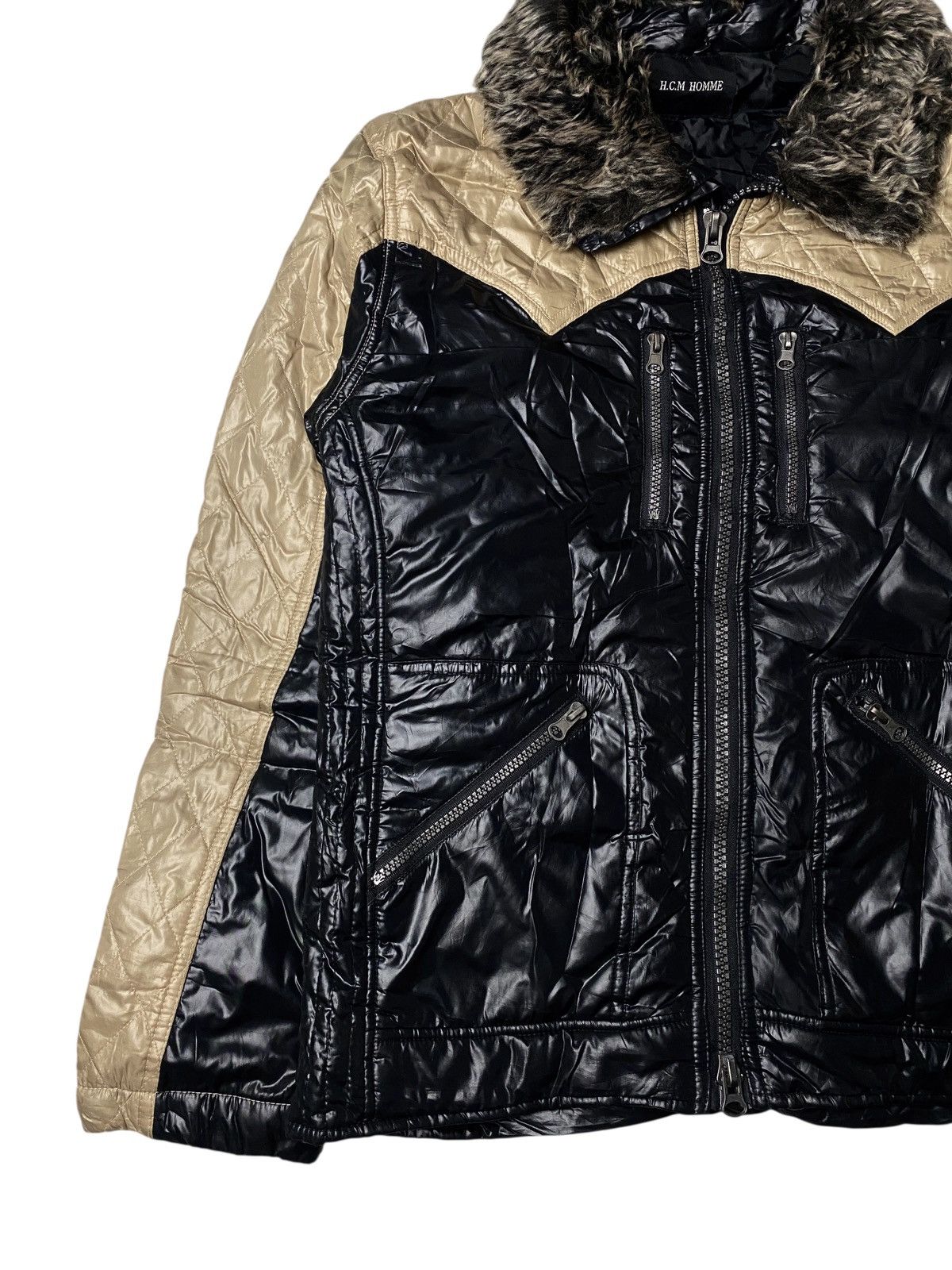 If Six Was Nine 2000's H.C.M Homme Fur Puffer Zip Jacket Size US L / EU 52-54 / 3 - 5 Thumbnail