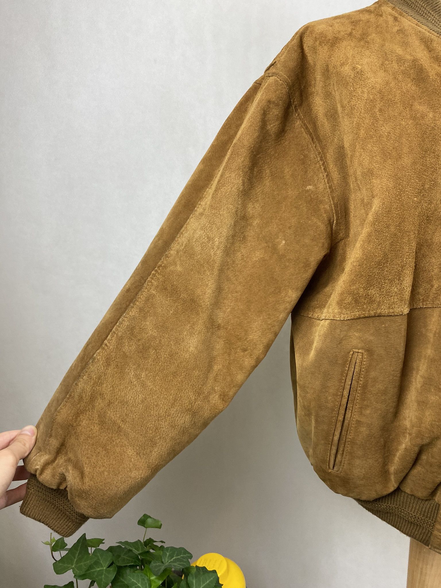 Genuine Leather × Vintage real leather suede jacket bomber rap hip hop oversize Size US XL / EU 56 / 4 - 4 Thumbnail