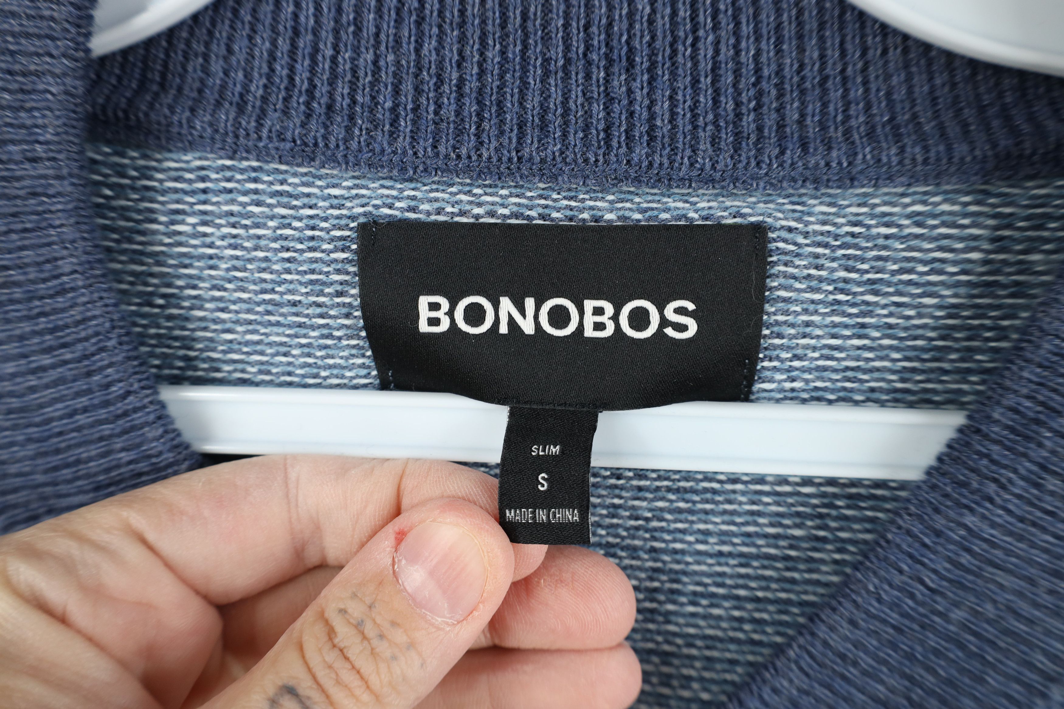 Bonobos Bonobos Thermal Knit Half Zip Pullover Sweater Blue Size US S / EU 44-46 / 1 - 4 Thumbnail