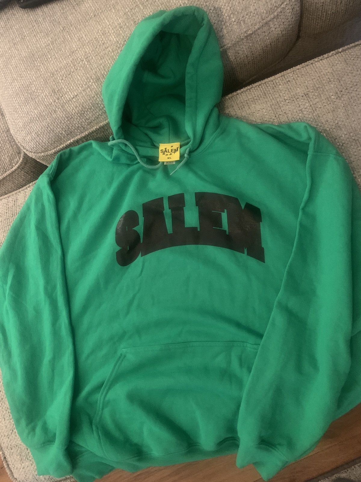 image of Drain Gang x S4Lem Salem Green Hoodie, Men's (Size XL)